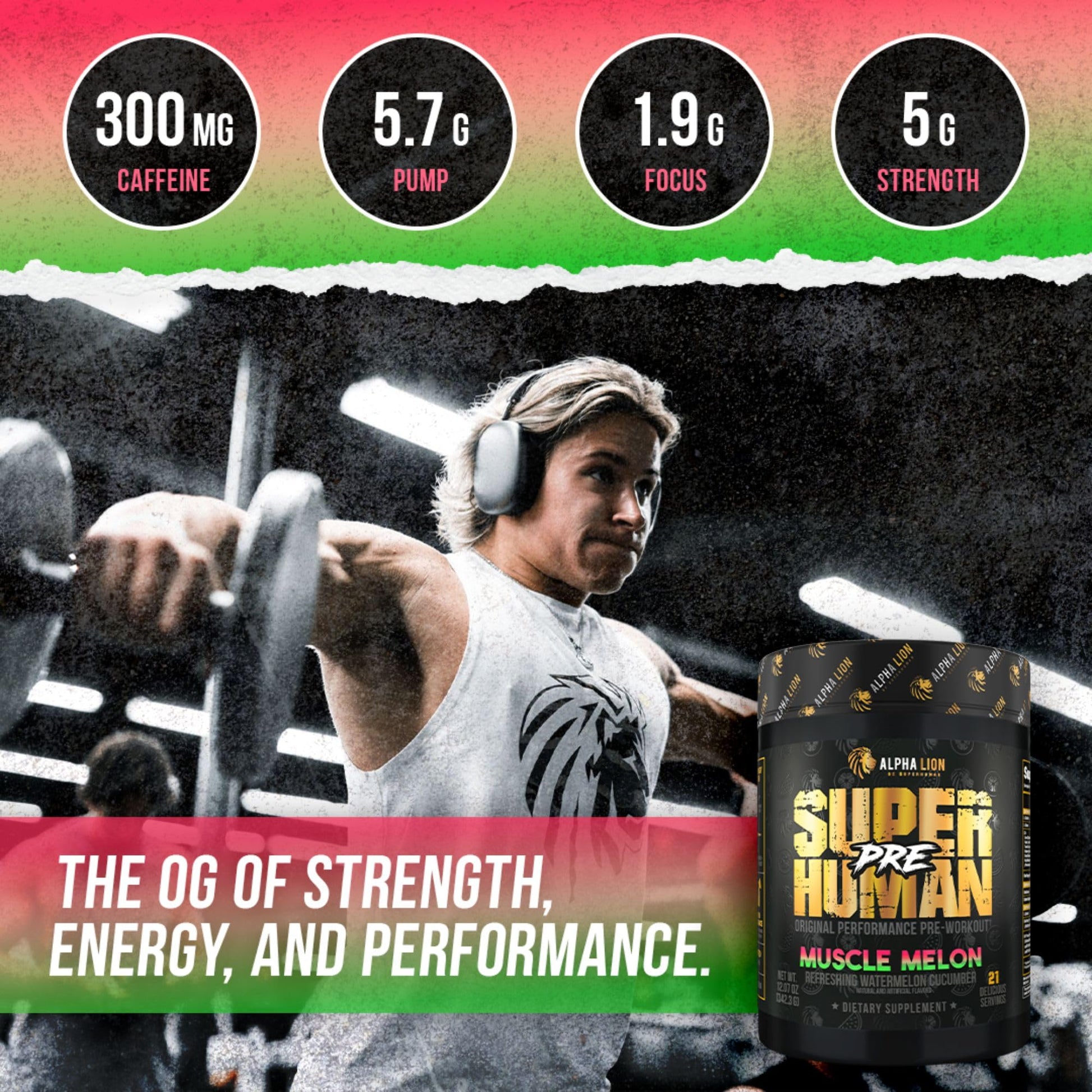 ALPHA LION Superhuman Pre Workout Powder, Beta Alanine, L-Taurine & Tri-Source ALPHA LION Au supplements