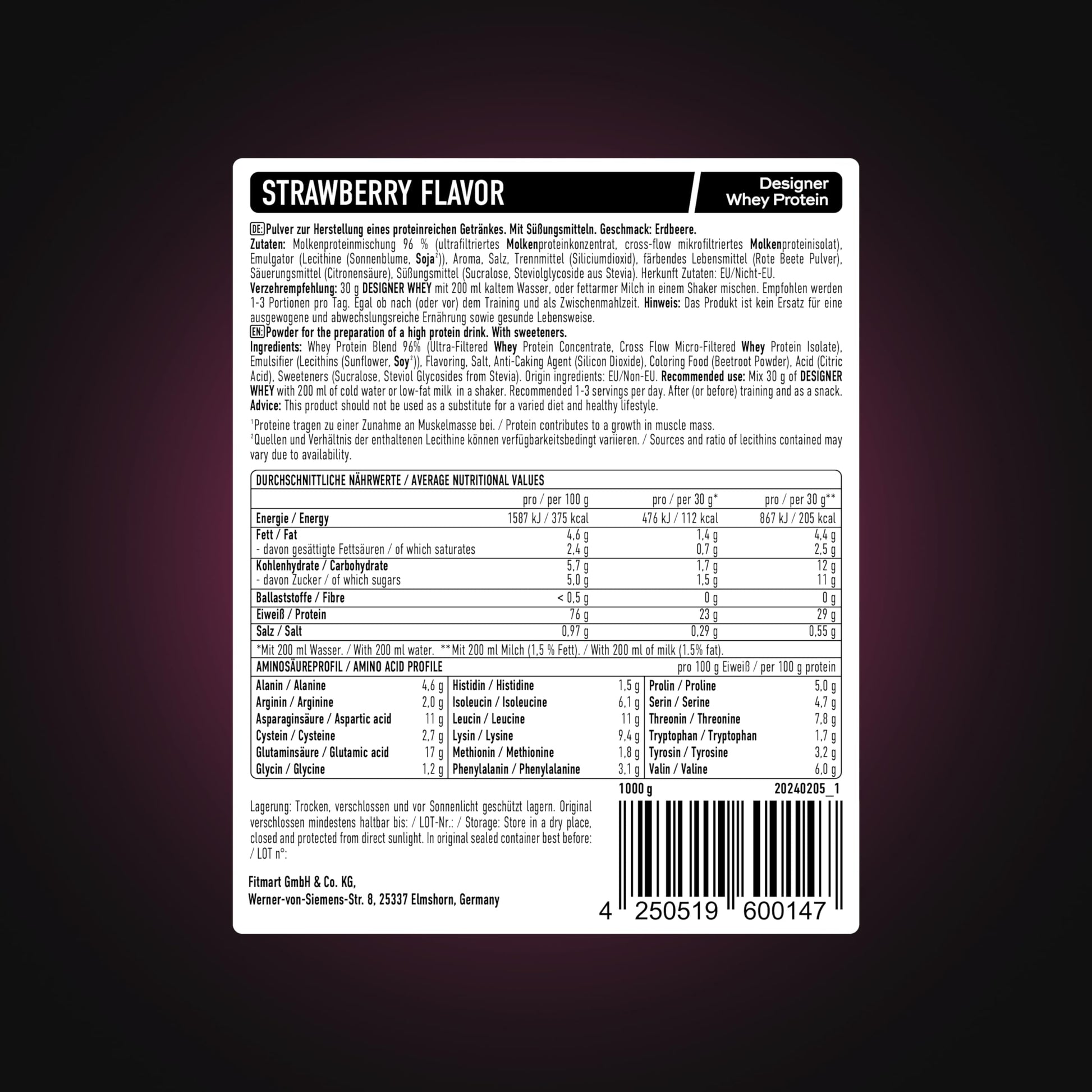 ESN Designer Whey Protein Powder, Strawberry, 1000 g, 2.2 lbs, 33 Servings ESN Au supplements