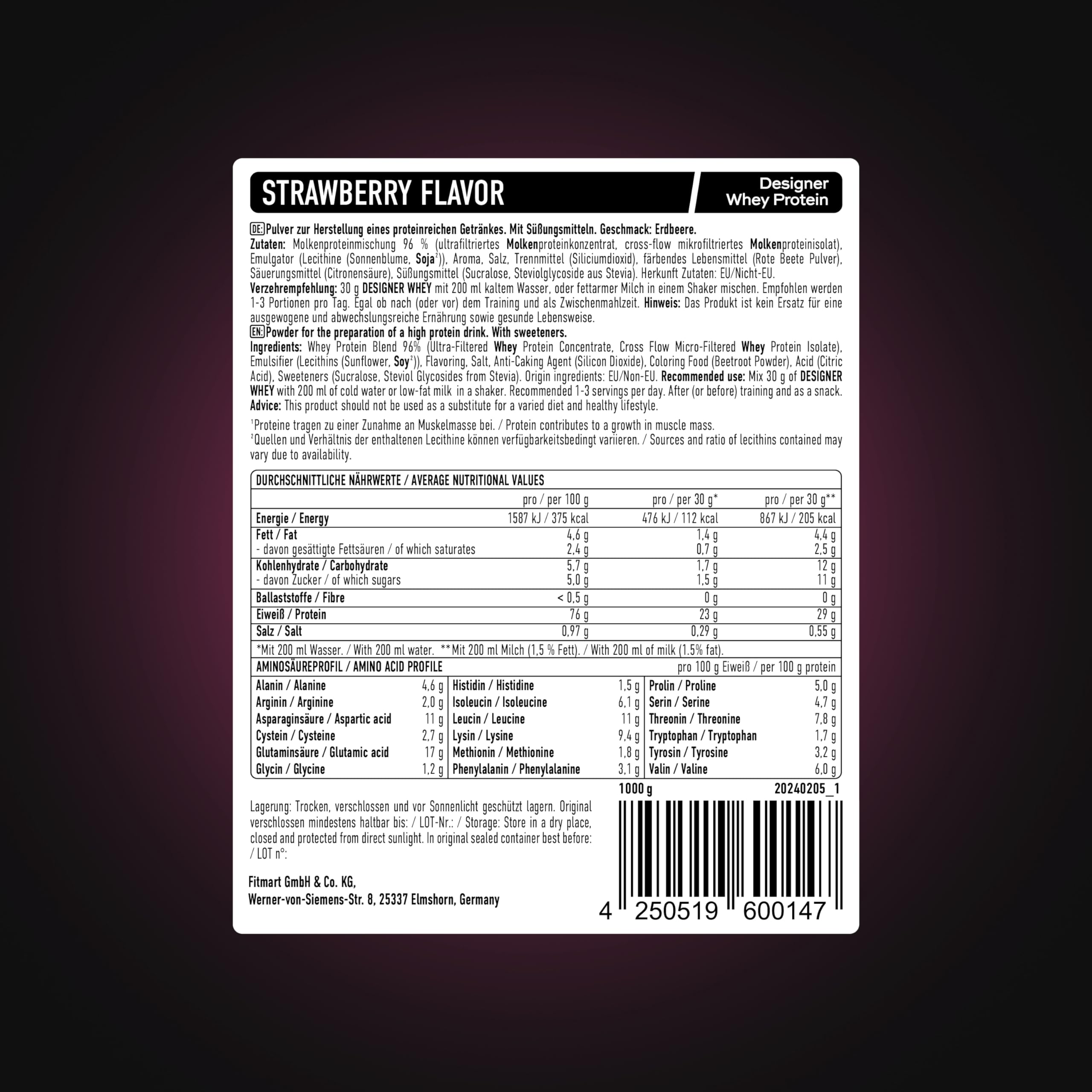 ESN Designer Whey Protein Powder, Strawberry, 1000 g, 2.2 lbs, 33 Servings ESN Au supplements