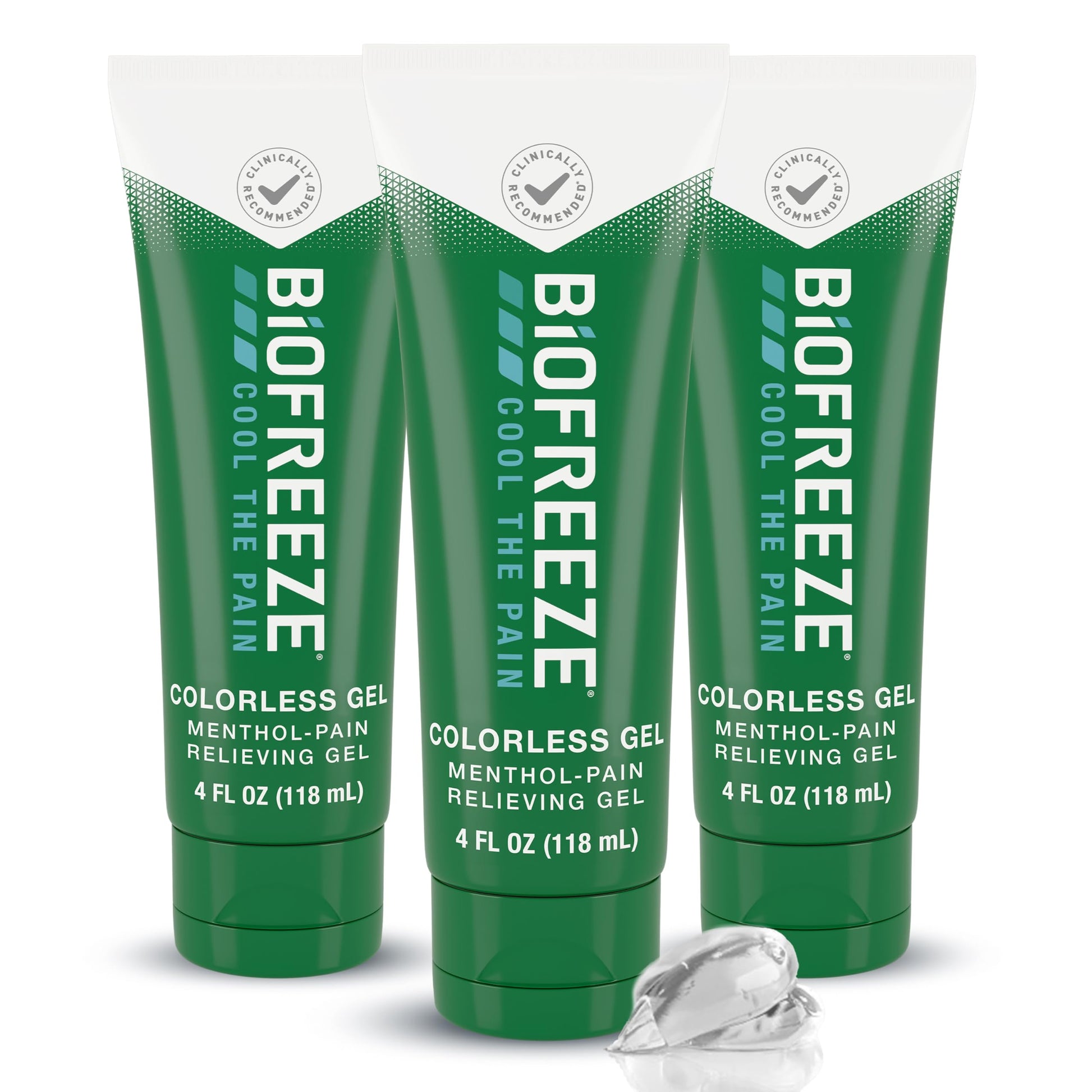 Biofreeze Pain Relief Gel for Knee, Neck, Hip, Joint, Shoulder, & Simple Backache, Arthritis Pain Reliever, Sore Muscle Relief, Colorless Menthol Gel 4 Fl Oz (Pack of 3) Biofreeze Au supplements