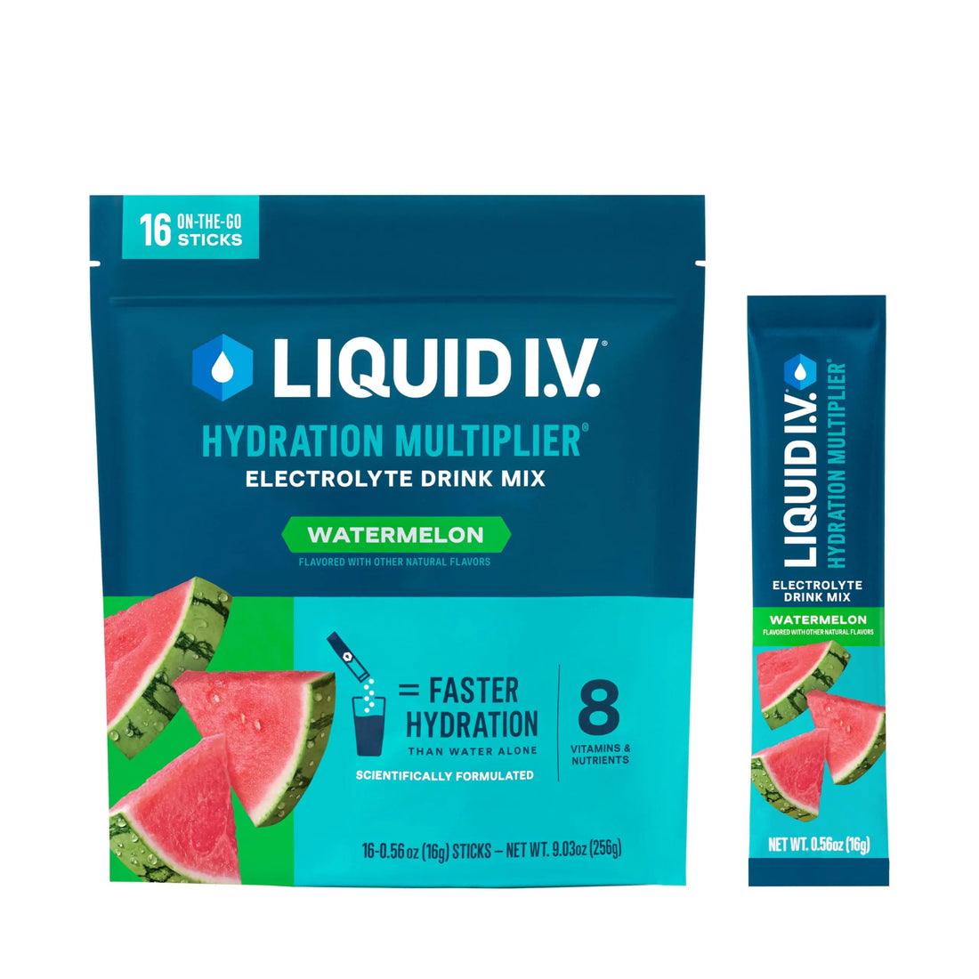 Liquid I.V.® Hydration Multiplier® - Watermelon | Electrolyte Powder Drink Mix | 1 Pack (16 Servings) Liquid I.V. Au supplements