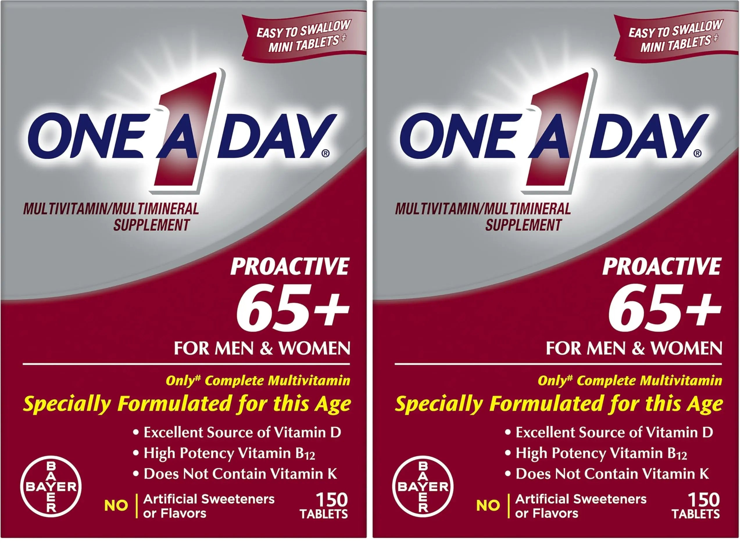ONE A DAY Proactive 65+, Mens & Womens Multivitamin, Supplement with Vitamin A, Vitamin C, Vitamin D, and Zinc for Immune Health Support ONE A DAY Au supplements