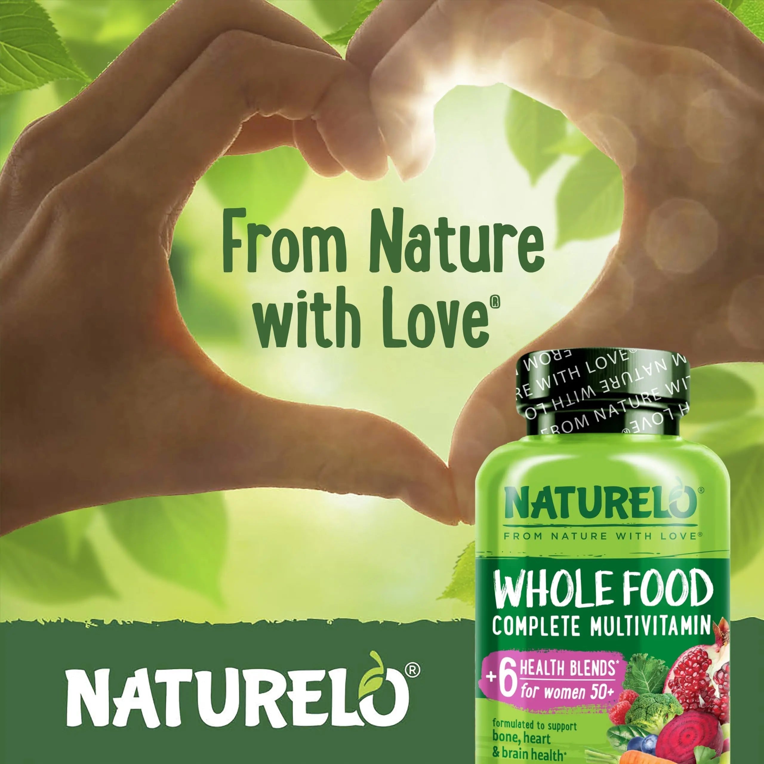 NATURELO Whole Food Multivitamin for Women 50+ (Iron Free) with Vitamins, Minerals, & Organic Extracts NATURELO Au supplements