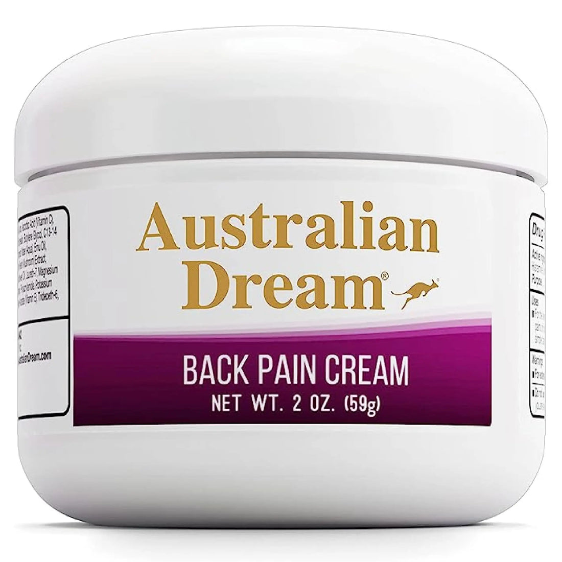 Australian Dream Back Pain Cream - Soothing, Non-Greasy Muscle Pain Relief Cream - Good for Neck, Back, Body, or Muscle Aches - 2 oz Jar Australian Dream uk supplements