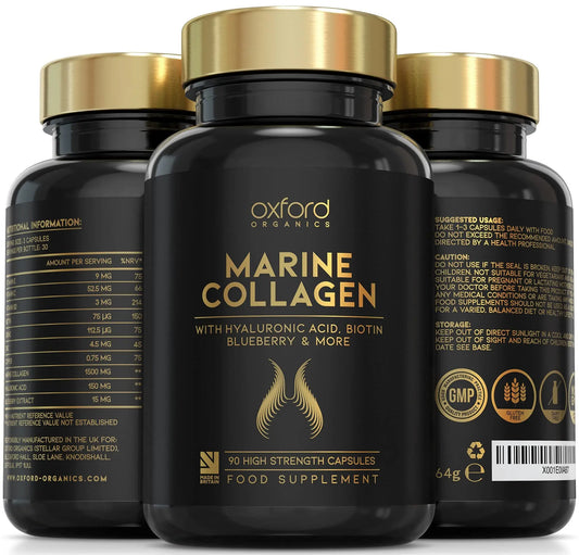 Advanced Marine Collagen Capsules | 1735mg Superfood & Vitamin Boosted Complex for Glowing Hair, Skin & Nails Oxford OrganicsAU supplements
