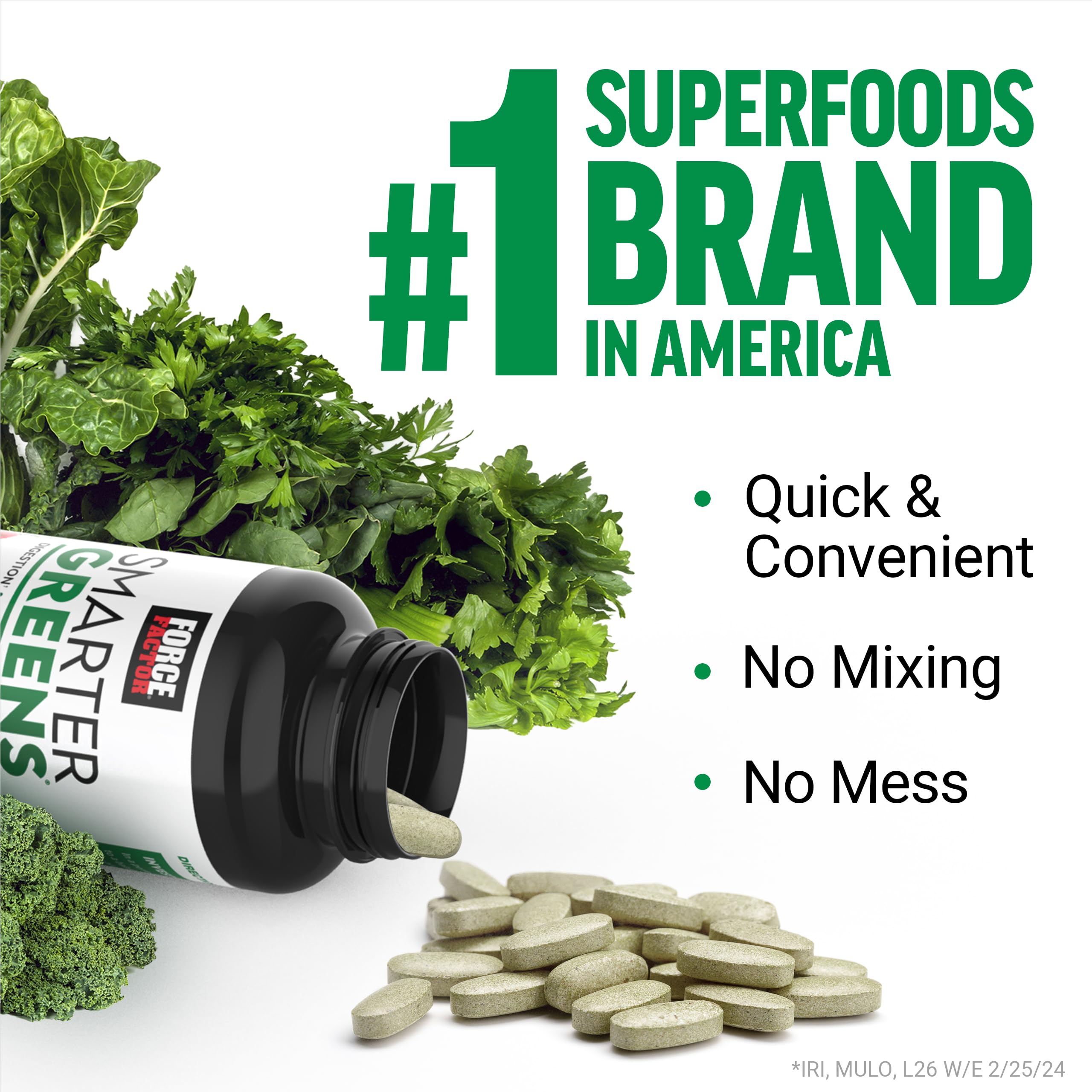 FORCE FACTOR Smarter Greens Tablets, Greens Supplement with 25+ Superfoods and Antioxidants to Improve Digestion, Reduce Stress, Strengthen Immunity, and Support Metabolism, 90 Tablets Force Factor Au supplements