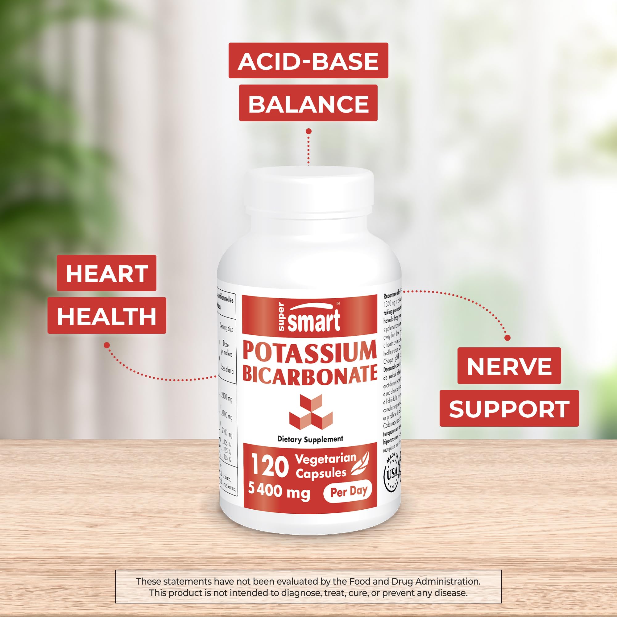 Supersmart - Potassium Bicarbonate 5400mg per Day (High Dose) - Electrolyte Mineral Supersmart Au supplements