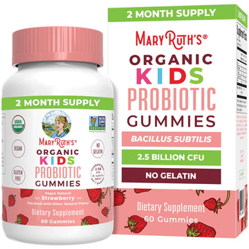 MaryRuth Organics Kids Probiotics for Digestive Health | USDA Probiotic Gummies | 2 Month Supply | Kids Probiotics | Immune Support | Gut Health Supplement | Vegan | Non-GMO | Gluten Free | 60 Count MARYRUTH'S Au supplements