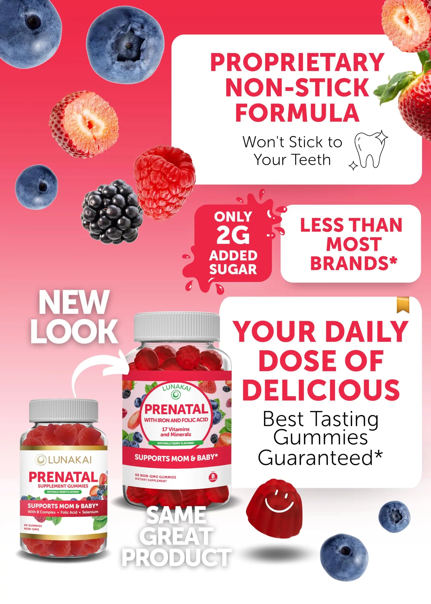 Lunakai Prenatal Vitamin and Women's Multivitamin Gummies Bundle - Pregnancy Multivitamin Gummy with Iron & Folic Acid Lunakai Au supplements