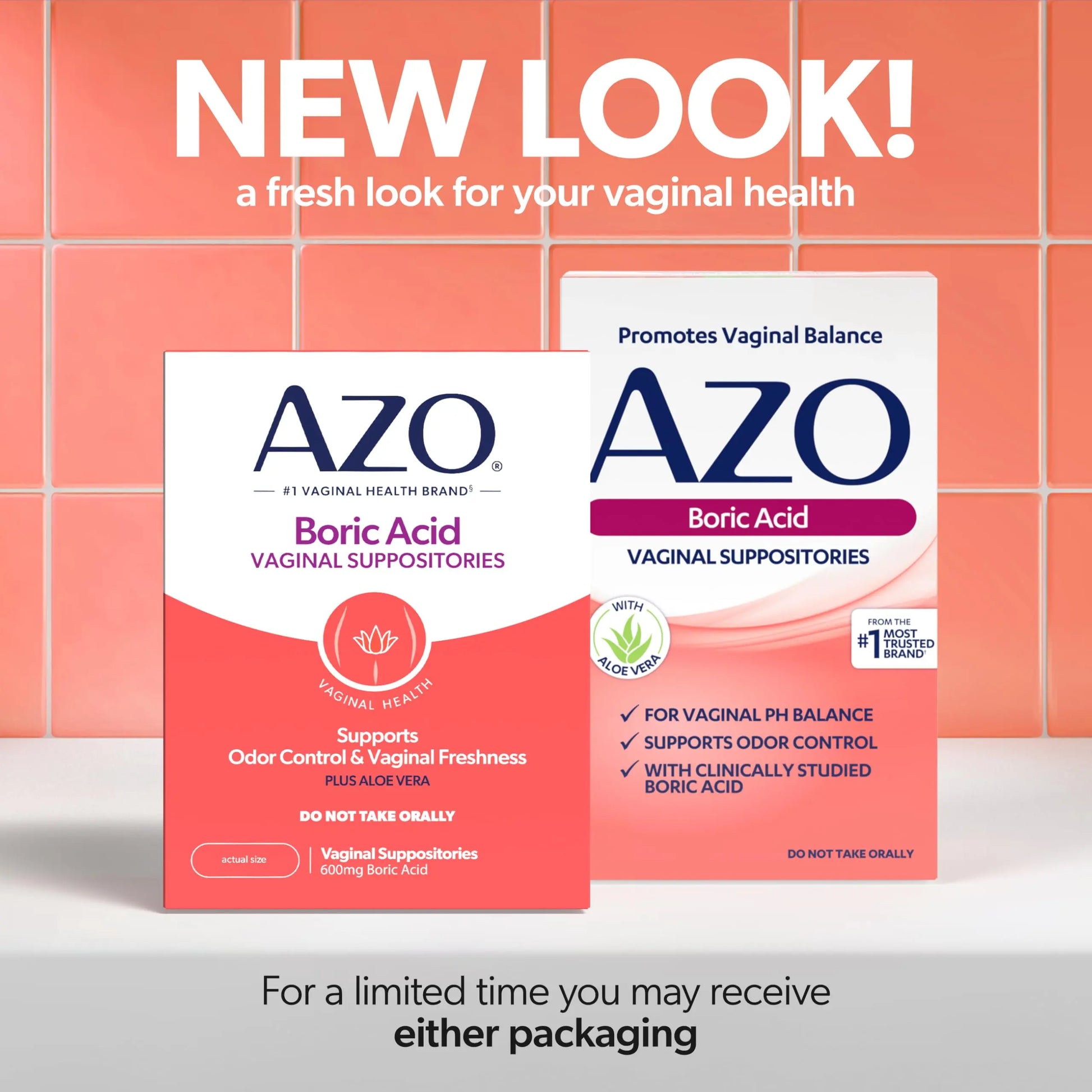 AZO® Boric Acid Vaginal Suppositories for Women, Helps Support Odor Control with Clinically Studied Boric Acid, Non-GMO, 30 Count AZO Au supplements