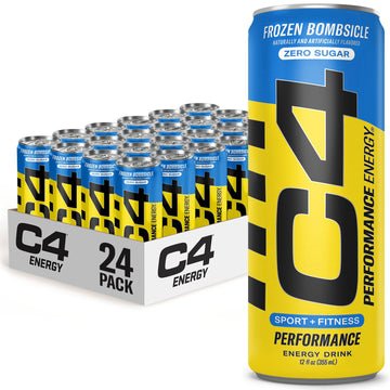 C4 Energy Drink 12oz (Pack of 24) - Frozen Bombsicle - Sugar Free Pre Workout Performance Cellucor Au supplements
