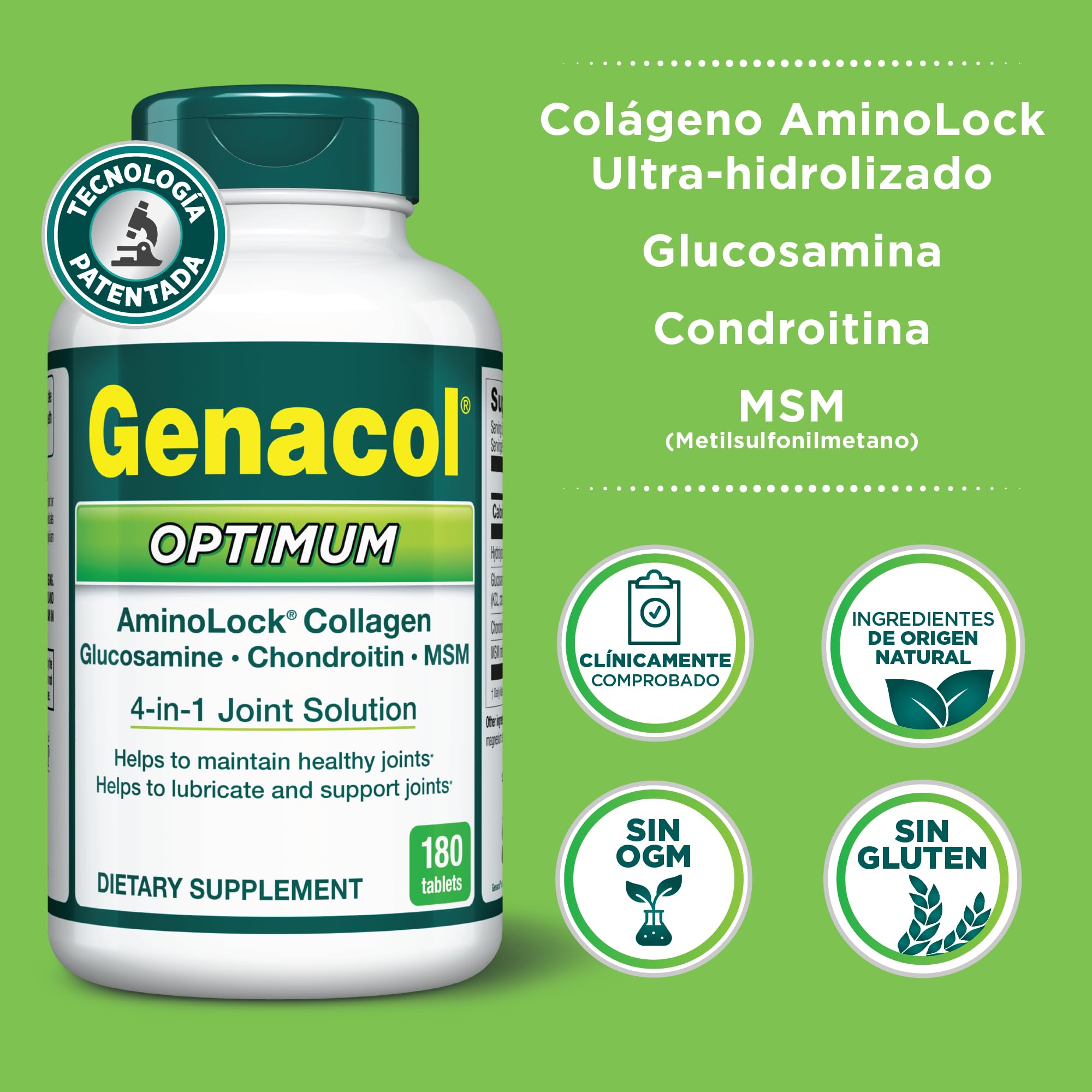 Genacol Optimum – Glucosamine, Chondroitin, MSM & Ultra-Hydrolyzed Collagen, Joint Support Tablets, 180 Count (60-Day Supply) Genacol Au supplements
