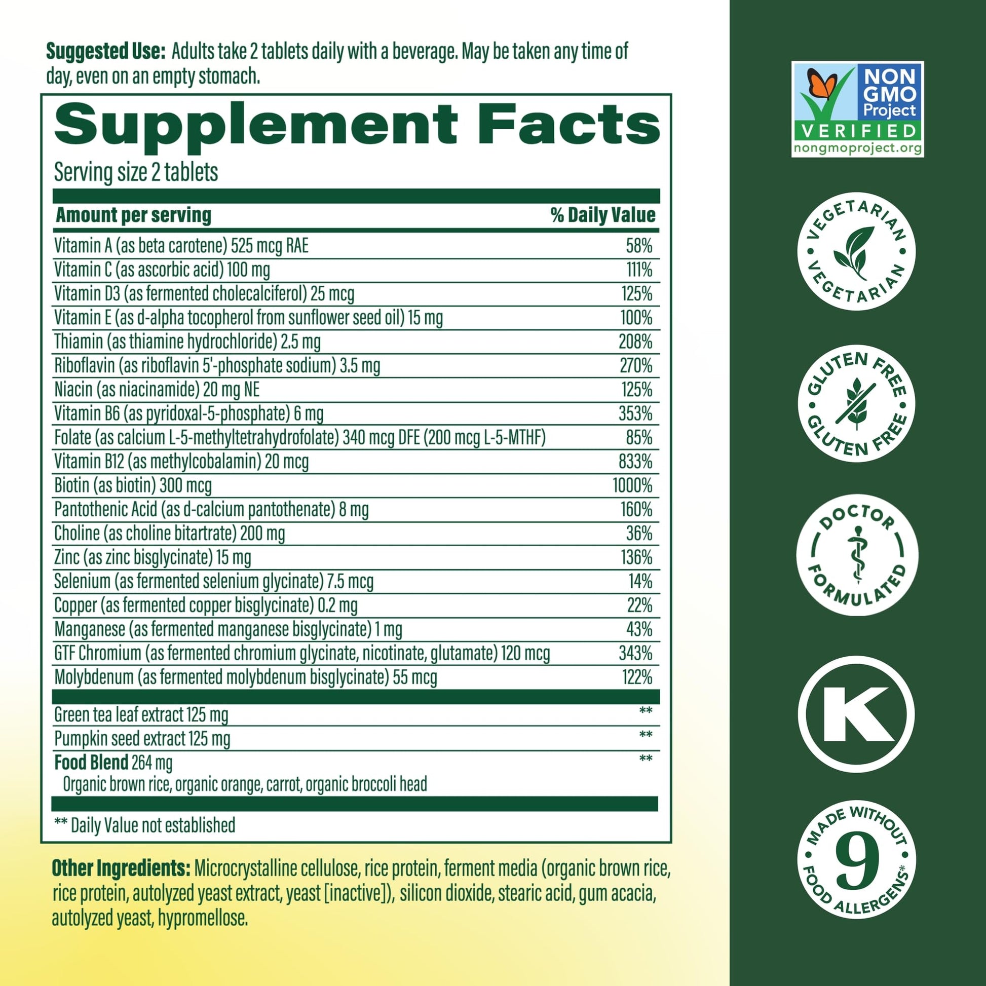 MegaFood Advanced Multivitamin for Men 55+, Mens Multivitamins 50 Plus, Methylated B12, Methyl folate, Choline, Vitamin D, Brain & Muscle Health, Immune Support, Vegetarian - 120 Tablets (60 Servings) MegaFood Au supplements
