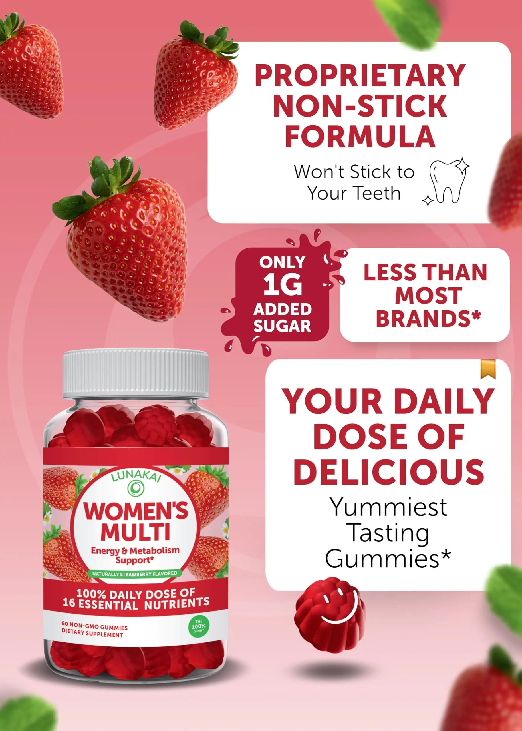 Lunakai Prenatal Vitamin and Women's Multivitamin Gummies Bundle - Pregnancy Multivitamin Gummy with Iron & Folic Acid Lunakai Au supplements