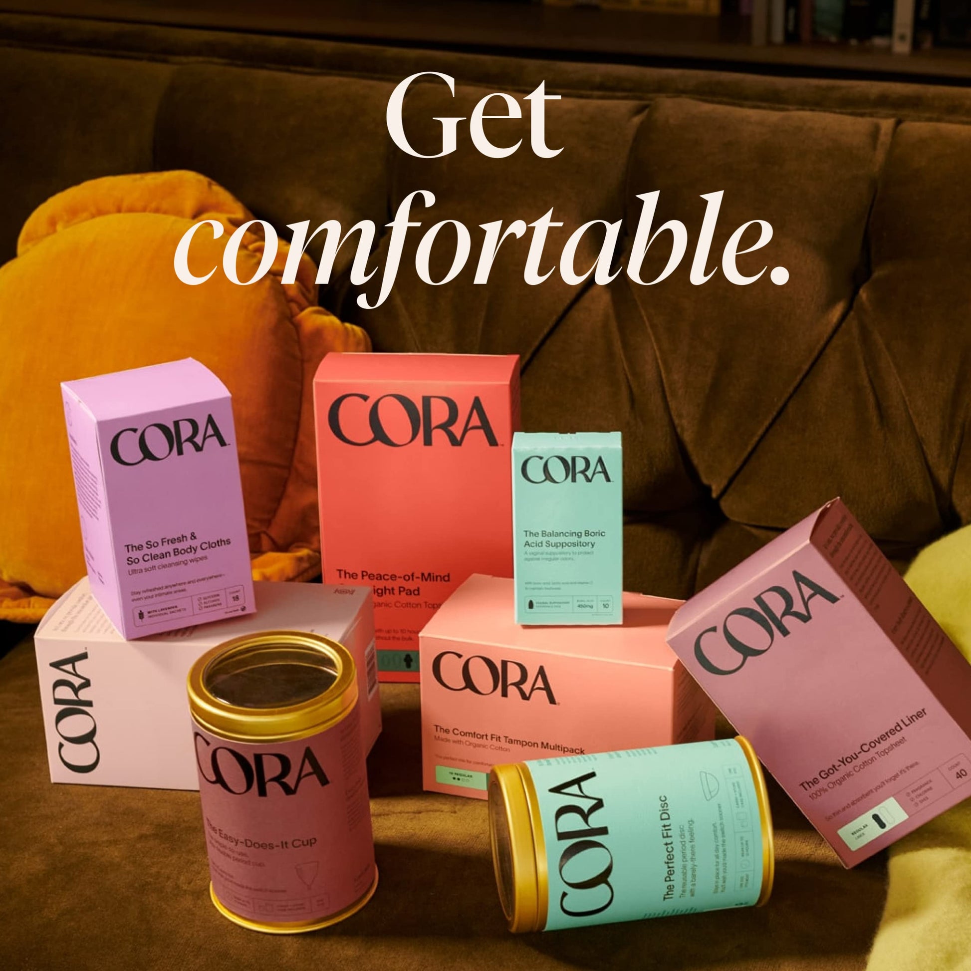 Cora Period Regular Liners | 100% Organic Cotton Topsheet | Ultra Thin, Quick Absorbency Cora Au supplements