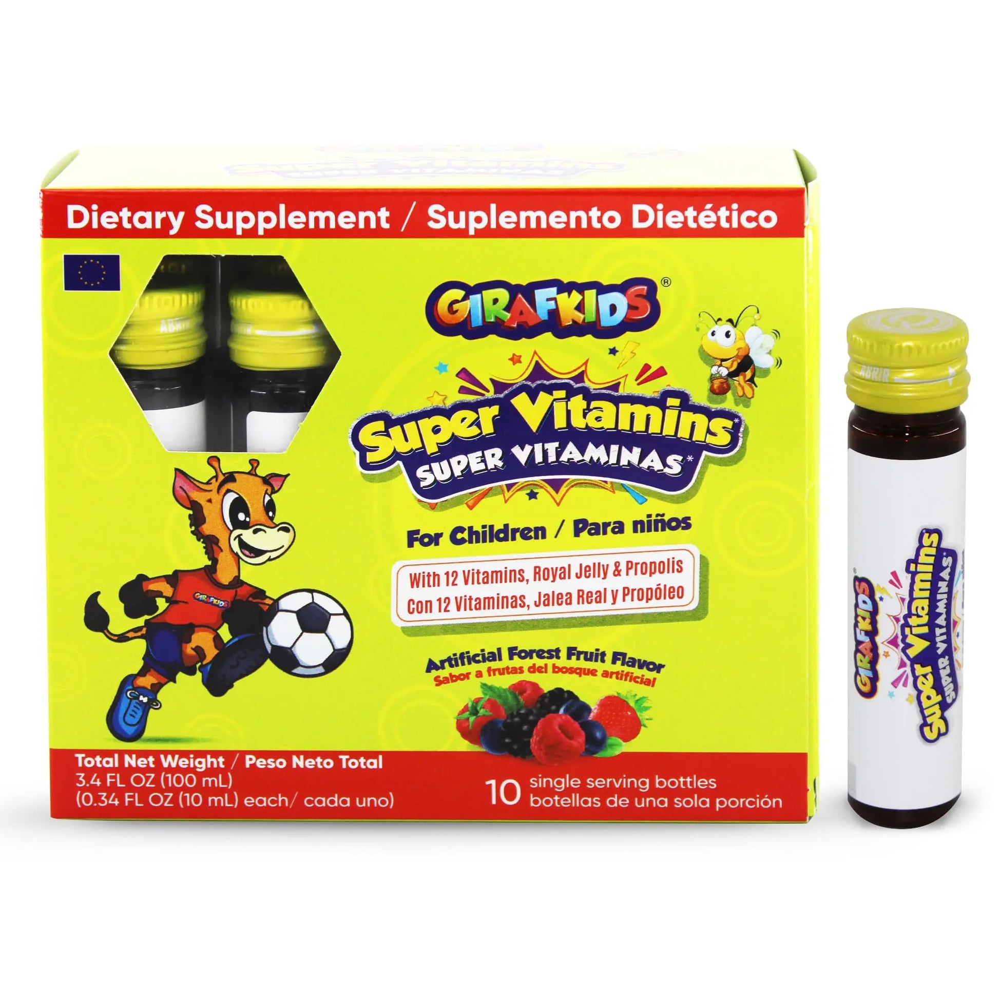 GirafKids Multivitamin Syrup + Super Vitamins Liquid Bundle for Kids Ages 4+ | Omega-3, Beta Glucan, Royal Jelly & Propolis | PHARMADEL Au supplements