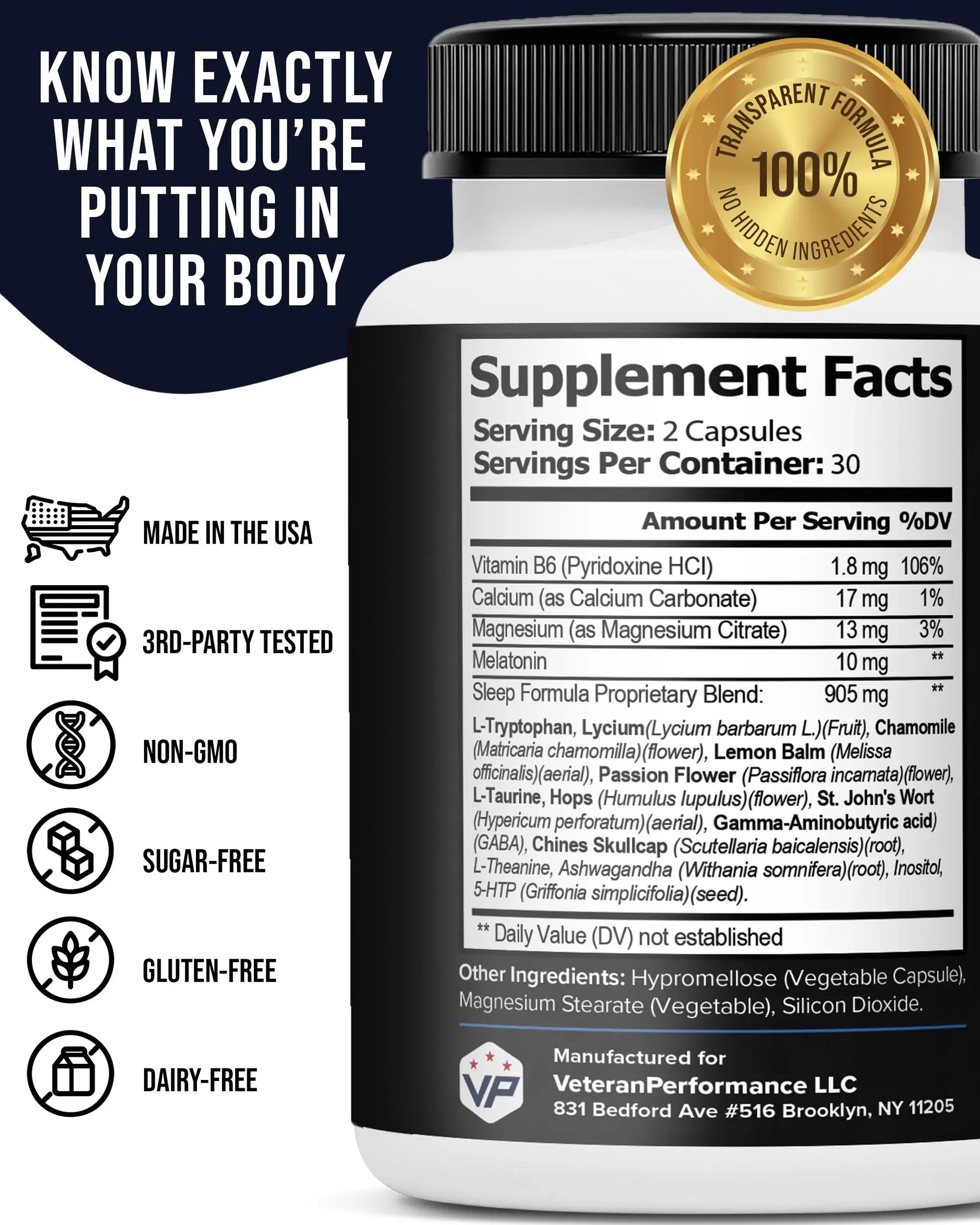 Combat ZZZ 4-in-1 Sleep Aid with Melatonin, Magnesium & L-Theanine – Non-Groggy Formula for Deep Sleep & Restful Recovery – Veteran-Founded, Made in USA (60 Capsules) | Sleep Aid for Adults Veteran Performance Au supplements