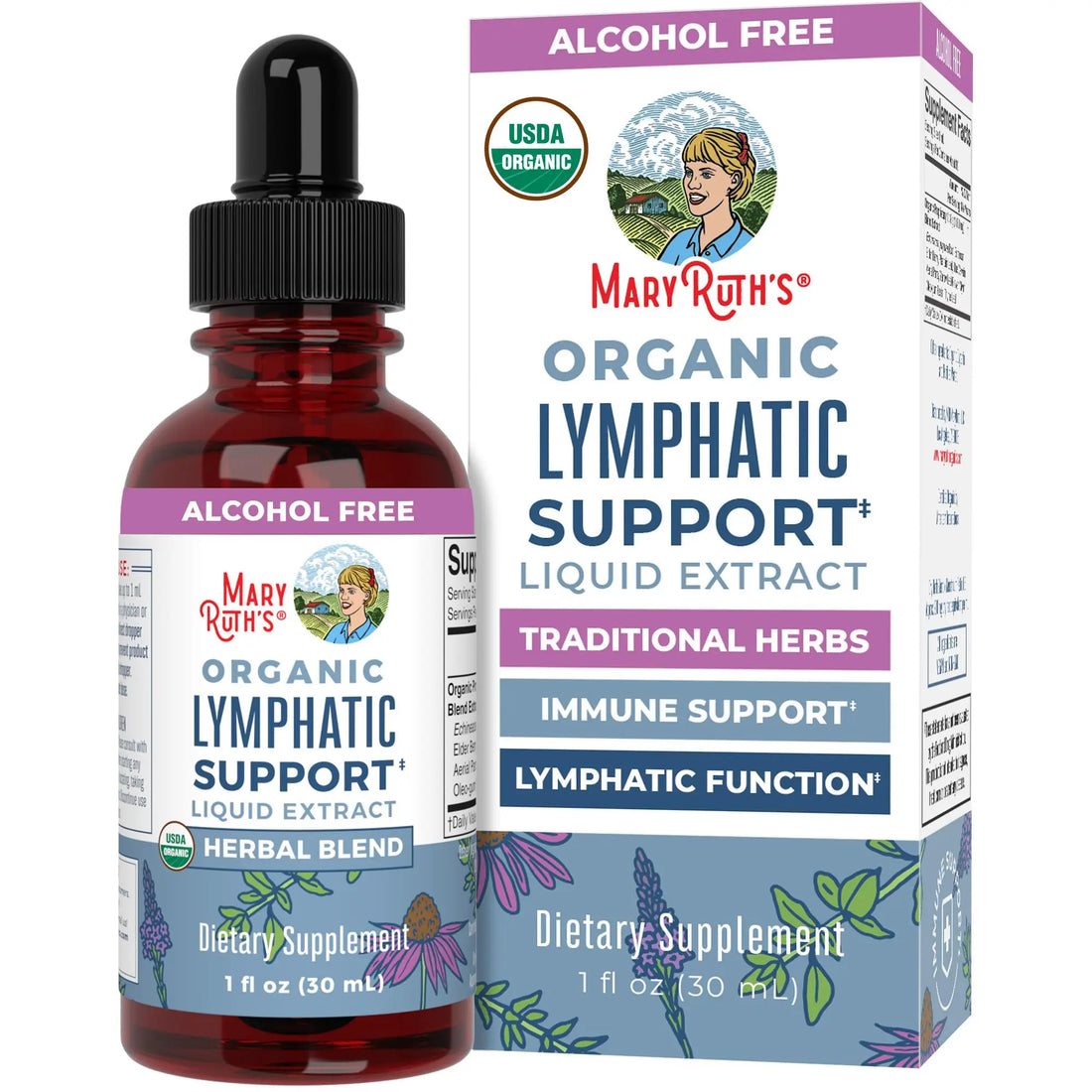 Lymphatic Support Drops by MaryRuth's | USDA Organic Lymphatic Cleanse Immune Support Supplement| Lymphatic Support with Echinacea & Elderberry | Blue Vervain | Vegan | Non-GMO | 30 Servings MARYRUTH'S Au supplements