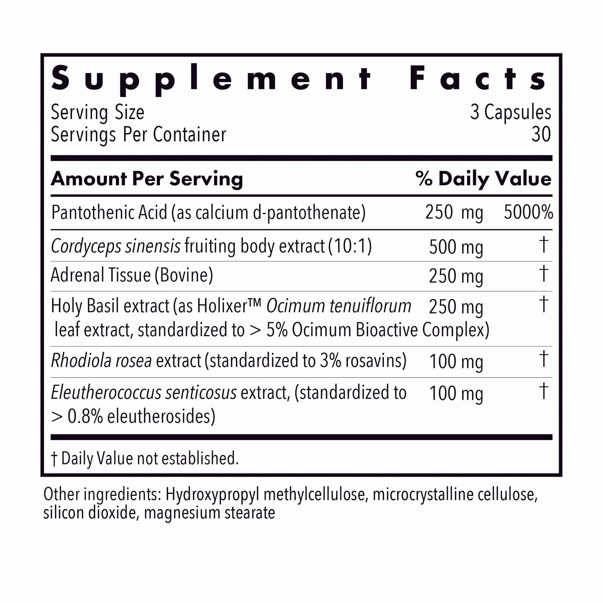 Allergy Research Group - Adrenal Glandular Adapt - Supports Healthy Stress Response and Cortisol Regulation - Hypoallergenic - 90 Vegetarian Capsules Allergy Research Group Au supplements