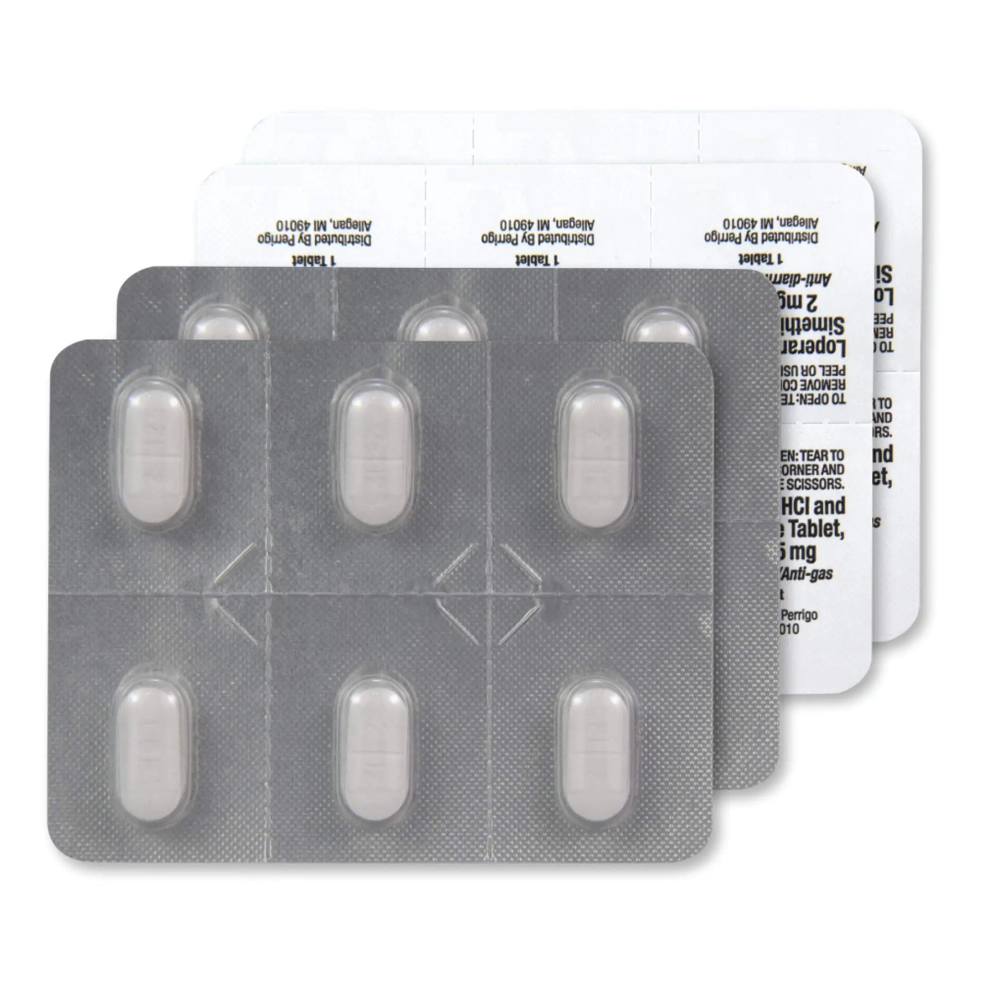 Amazon Basic Care Loperamide Hydrochloride 2 mg and Simethicone 125 mg Tablets, Multi-Symptom Relief, Anti-Diarrheal, Bloating and Cramps, Gas Relief, 24 Count Amazon Basic Care Au supplements