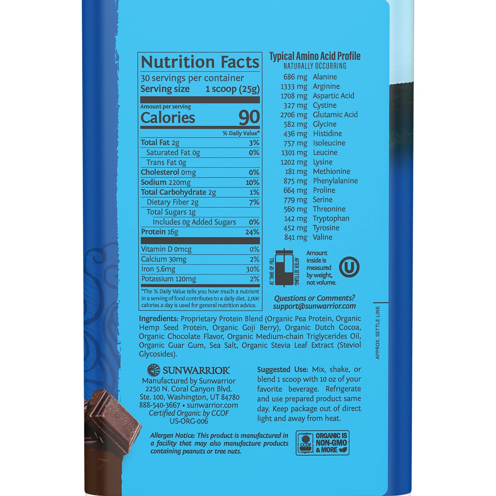 Vegan Organic Protein Powder Plant-based | BCAA Amino Acids Hemp Seed Soy Sunwarrior Au supplements