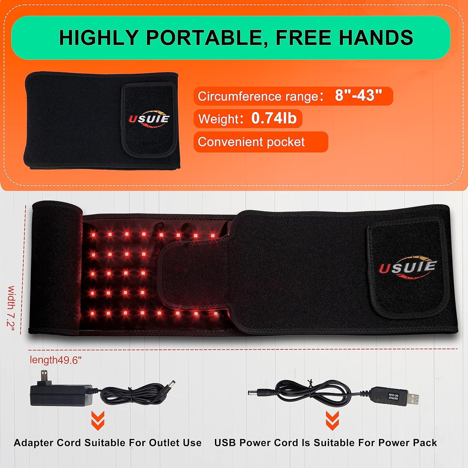USUIE Red Light Therapy Belt, Infrared Light Therapy Wrap Red Light Therapy Device USUIE Au supplements