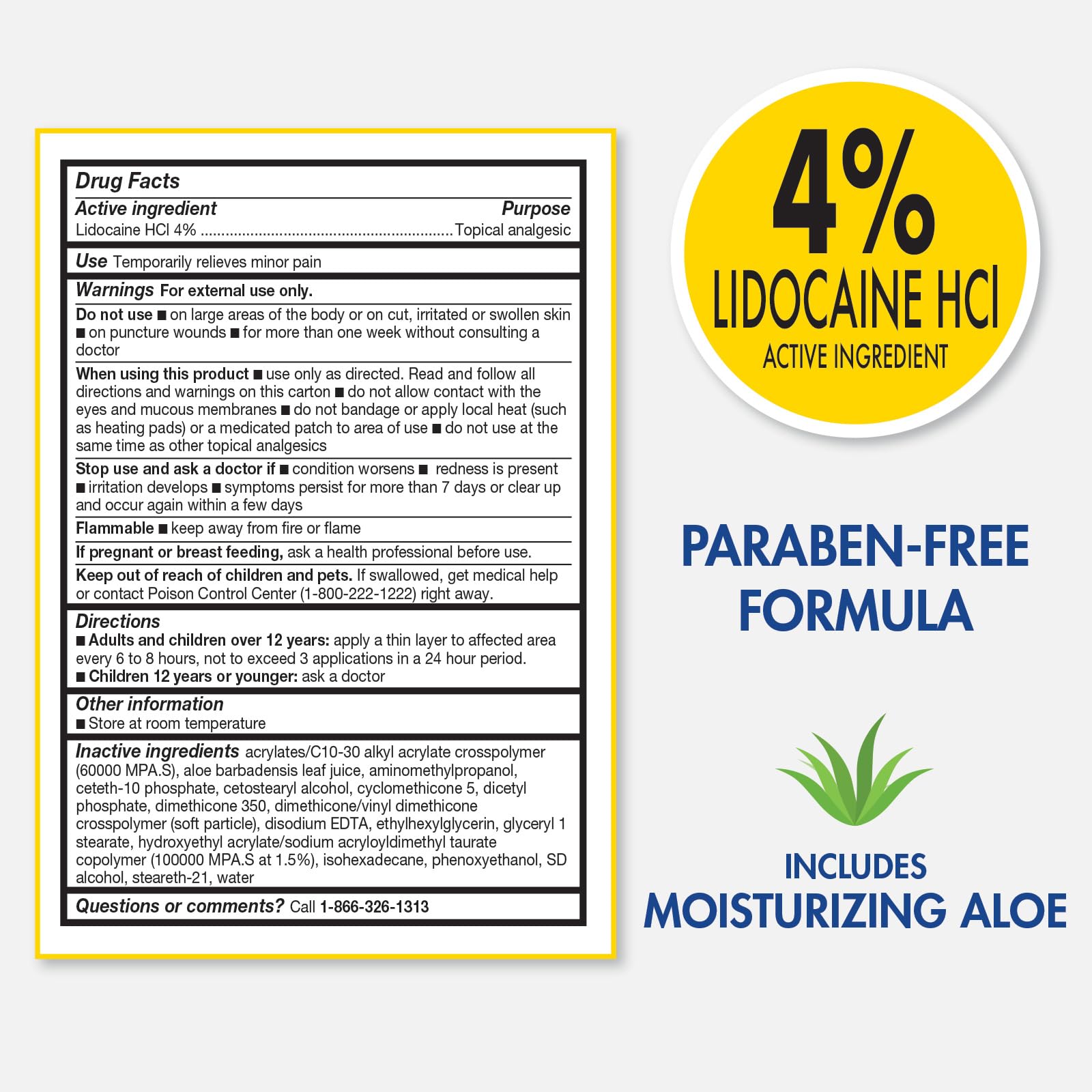 TheraCare 4% Lidocaine Roll-On | OTC Strength | Pain Relief Liquid | 2.5 oz. 73 mL | Non-Greasy, Unscented Formula | Topical Anesthetic Thera Care Au supplements