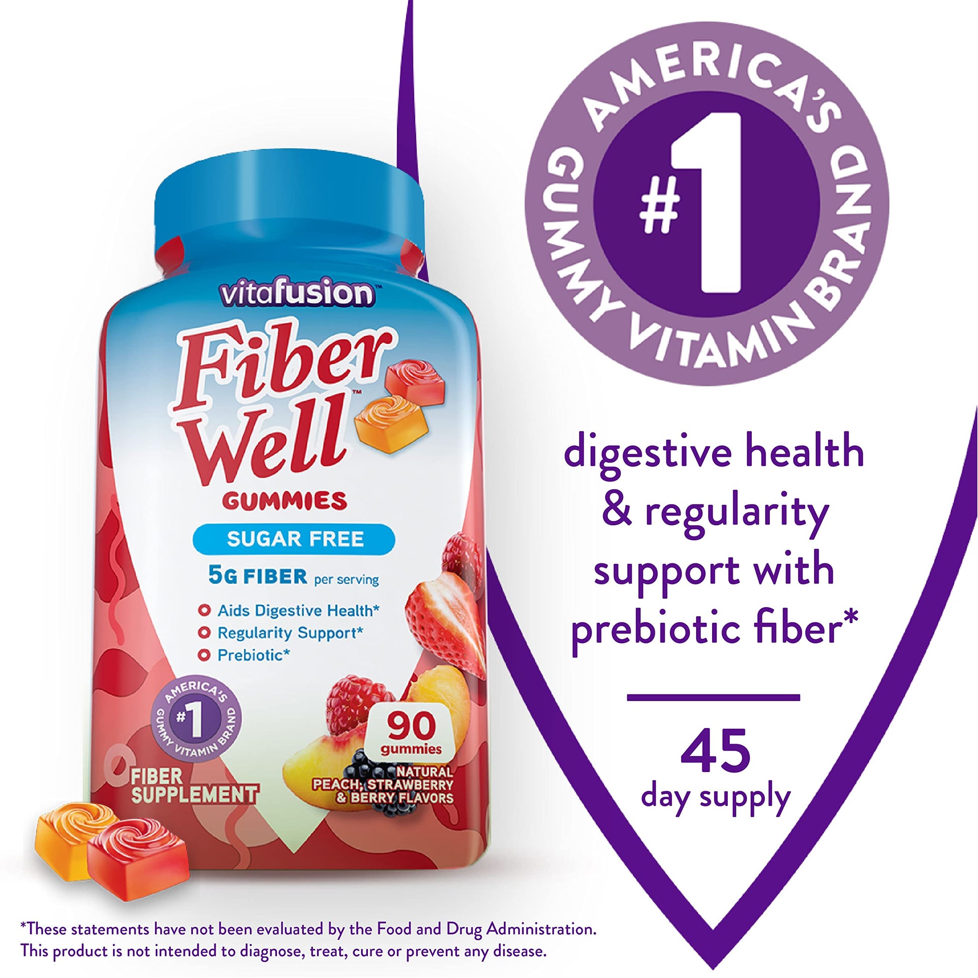 Vitafusion Fiber Well Sugar Free Fiber Supplement & Digestive Advantage Probiotic Vitafusion Au supplements