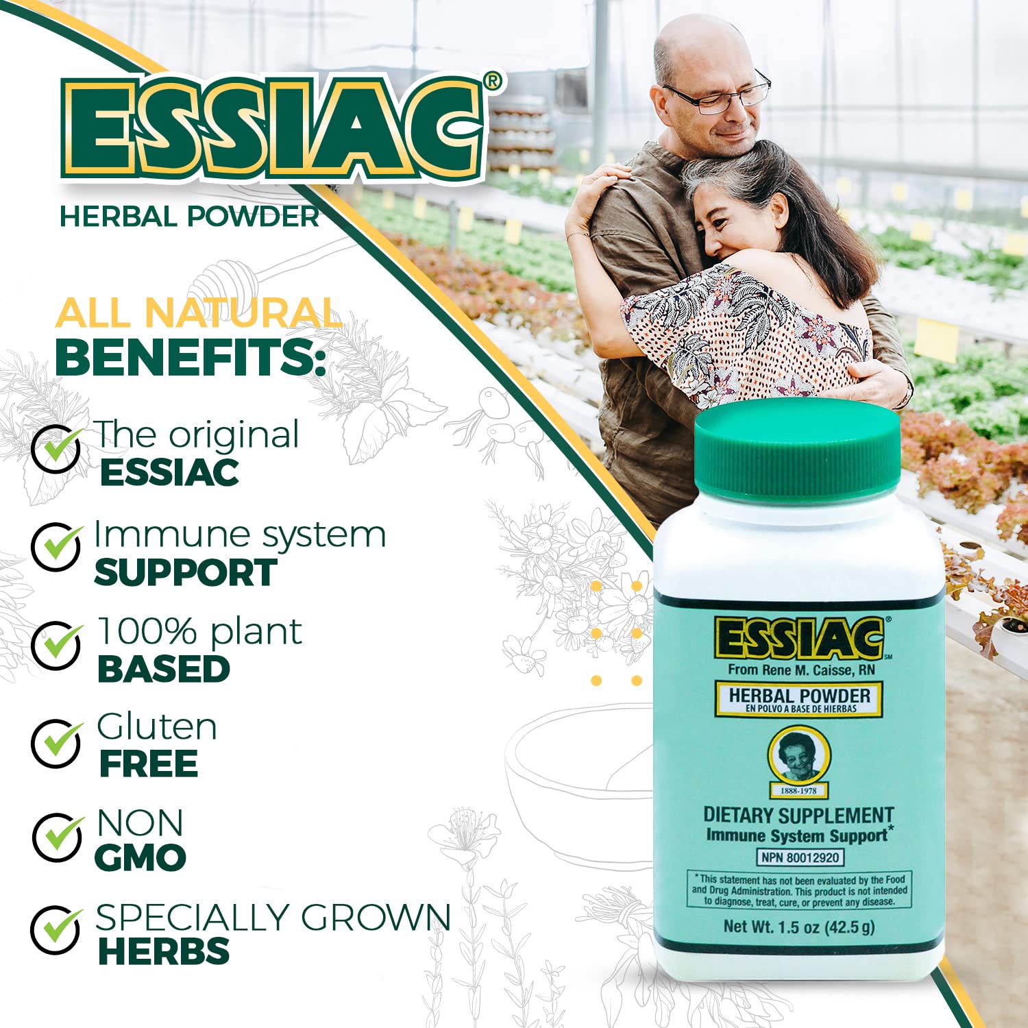 Essiac PowderESSIAC Original Herbal Tea Powder – 1.5 oz Bottle | Powerful Antioxidant Blend to Help Promote Overall Health & Well-Being | Original Formula from 1922 (1) Essiac Au supplements