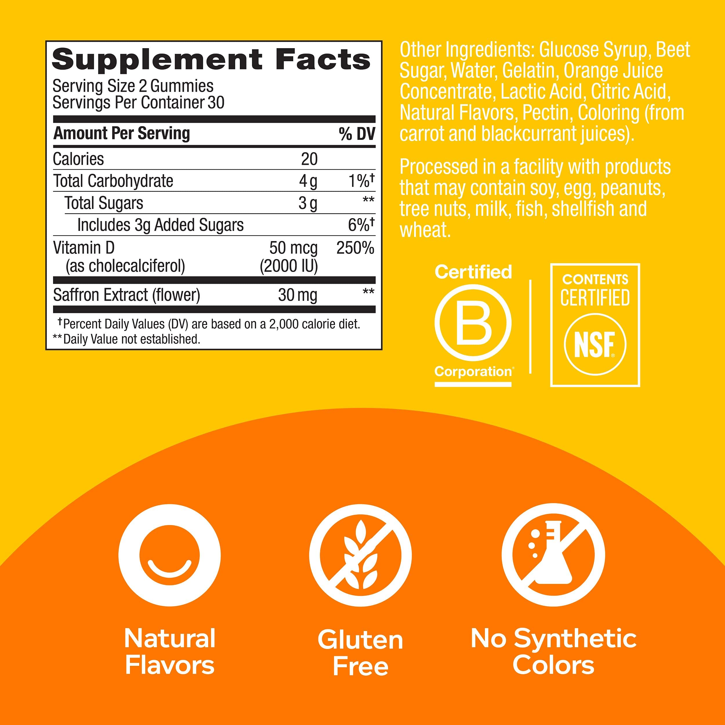 OLLY Daily Energy Gummy, Caffeine Free, Vitamin B12, CoQ10, Goji Berry, Adult Chewable Supplement & Hello Happy Gummy Worms, Mood Balance Support, Vitamin D, Saffron, Adult Chewable Supplement OLLY Au supplements
