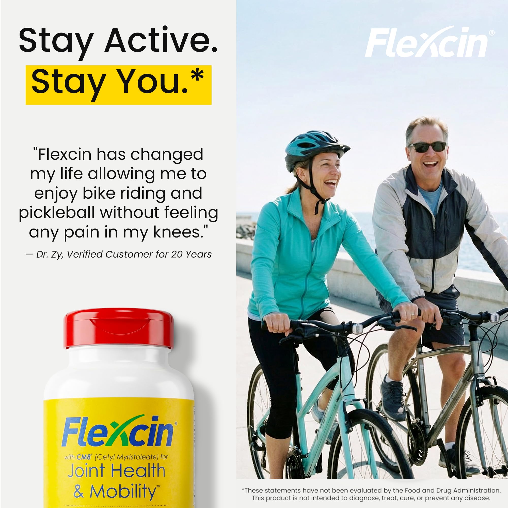 Flexcin Extra Strength Joint Formula with CM8 (Cetyl Myristoleate) - Joint Supplements for Men and Women with Glucosamine, MSM, Collagen Type II - 120 Capsules Flexcin Au supplements