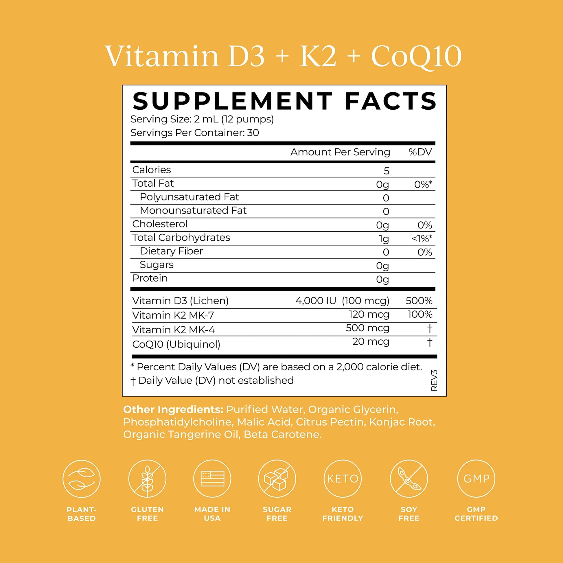 CYMBIOTIKA Vitamin D3 + K2 + CoQ10 Liquid, Vitamin D Supplement for Immune Support, Heart Health & Bone Health, Energy Booster, Liposomal Delivery, Vegan, Keto Ingredients, Tangerine Flavor CYMBIOTIKA Au supplements