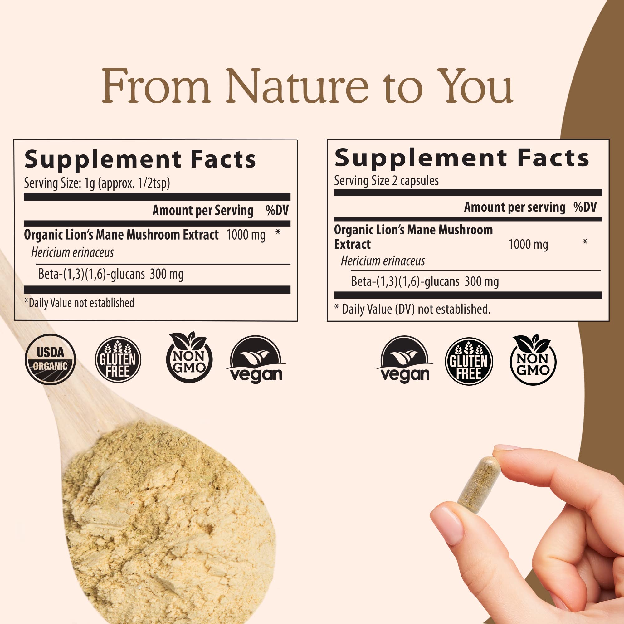 Real Mushrooms Lion’s Mane Capsules - Organic Lions Mane Mushroom Extract Real Mushrooms Au supplements