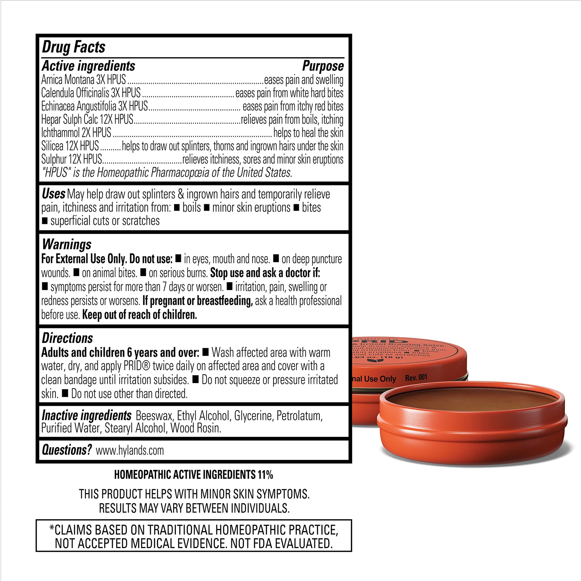 Hyland's PRID Drawing Salve Naturals (2 Pack) Hyland's Au supplements