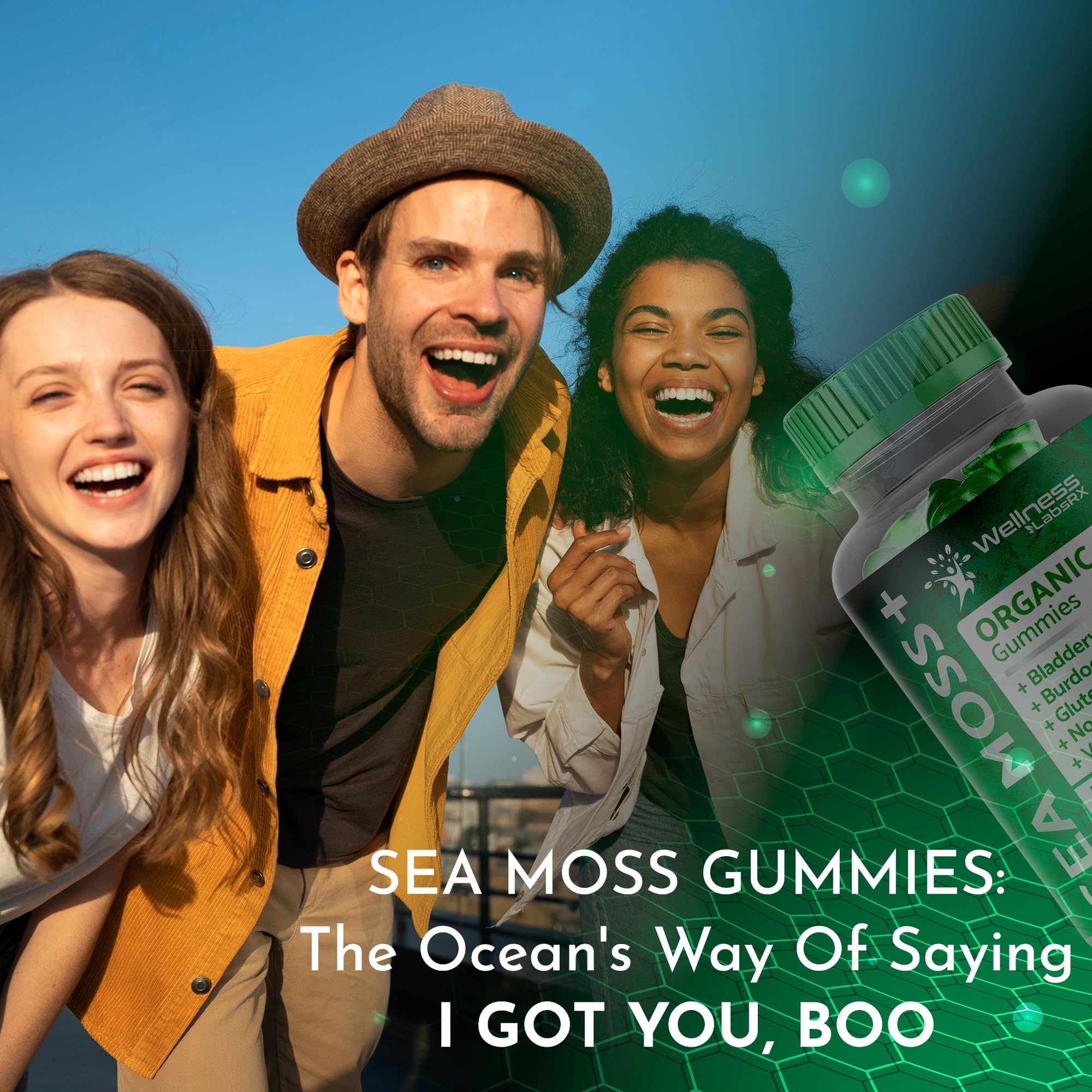 WELLNESS LABSRX Sea Moss Gummies, 3200mg Organic Seamoss, Irish Sea Moss WELLNESS LABSRX Au supplements