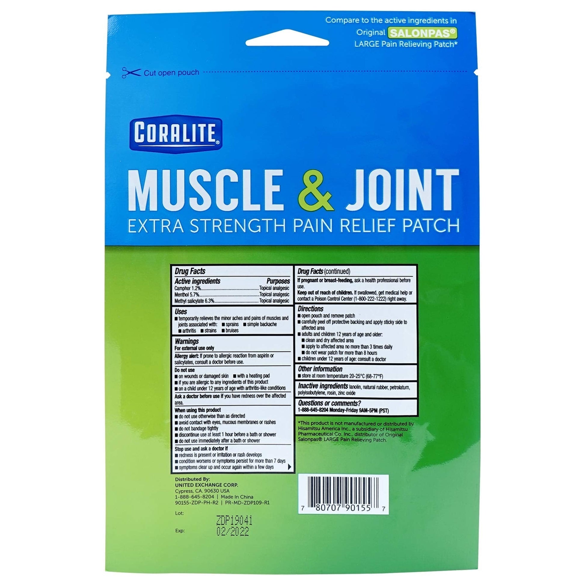 Coralite Pain Relieving Patch - Extra Strength Joint & Muscle Pain Relief Patches for Back Pain, Muscle Soreness and Joint Pain, 2 Patches Per Pack (24 Pack) Coralite Au supplements