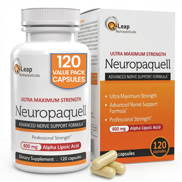 Platinum Health Alpha Lipoic Acid for Neuropathy Nerve Pain Support, Supplement, B Vitamins, L Arginine, All Natural Maximum Strength Neuropaquell for Discomfort in Feet, Hand, Toes,120 Capsules,800mg Platinum Health Au supplements