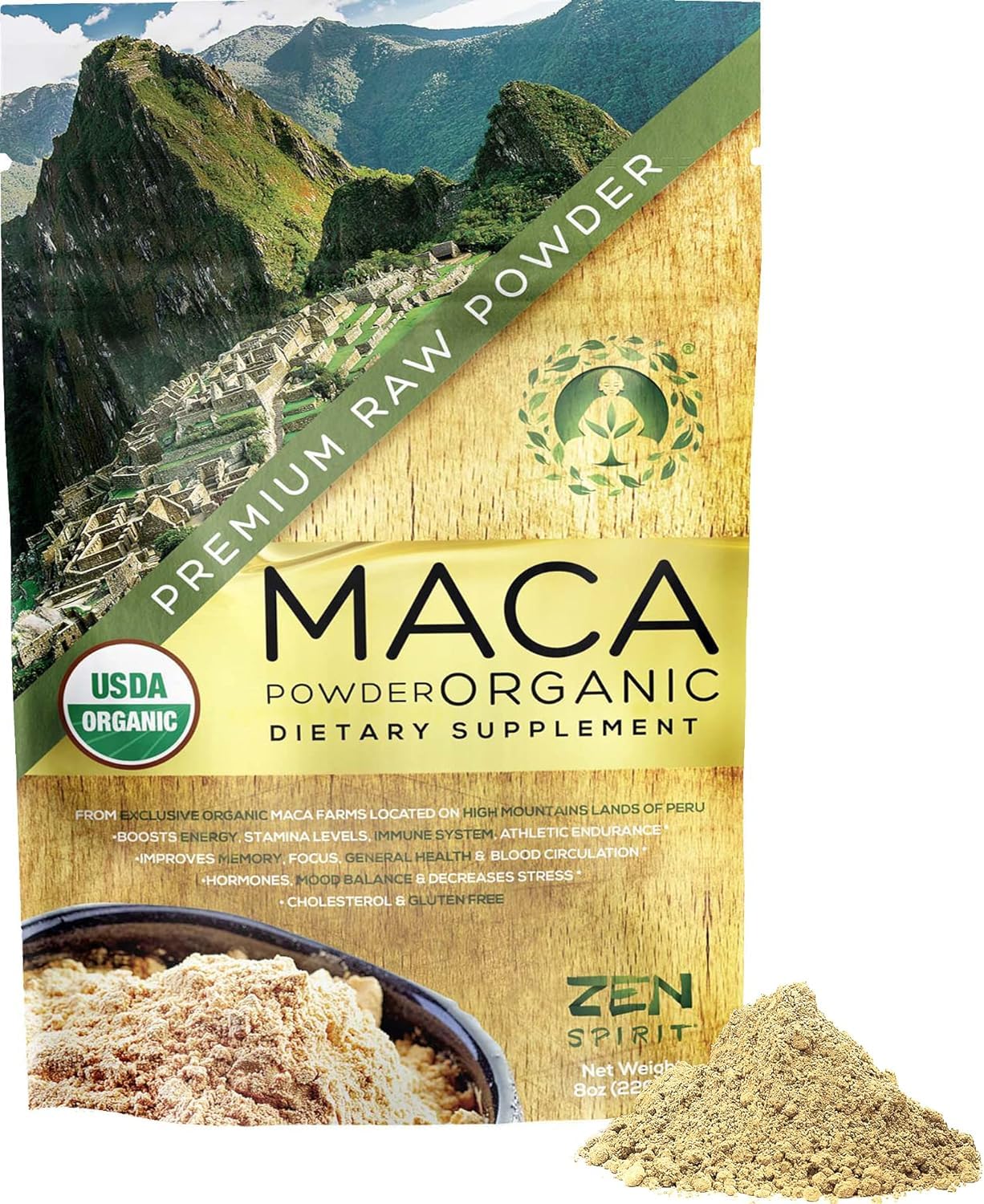 Zen Spirit Maca Root Powder Organic - Peruvian Root Premium Grade Superfood (Raw) Zen Spirit Au supplements