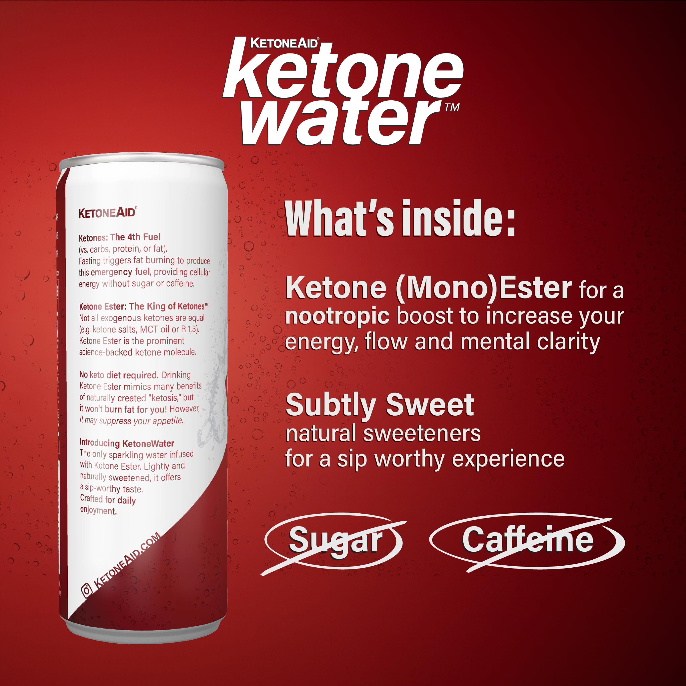 KetoneWater | Functional Sparkling Water w/Ketone Ester (3 Grams) | Black Cherry Flavor KetoneAid Au supplements