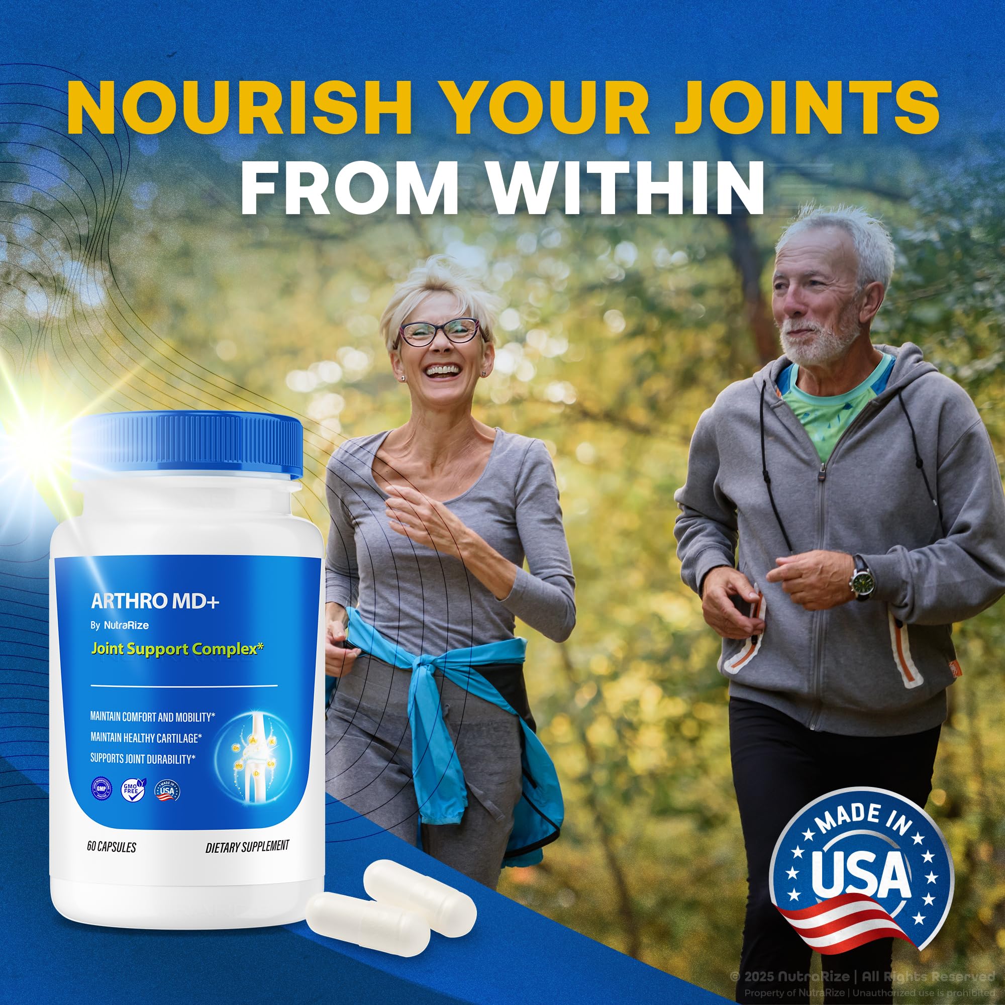 NutraRize (3 Pack) Arthro MD+ Capsules, Official Arthro MD Joint Support, All Natural Formula to Support Flexibility and Mobility, Premium Pills for Healthy Joints, Arthro M D Review (180 Capsules) NutraRize Au supplements