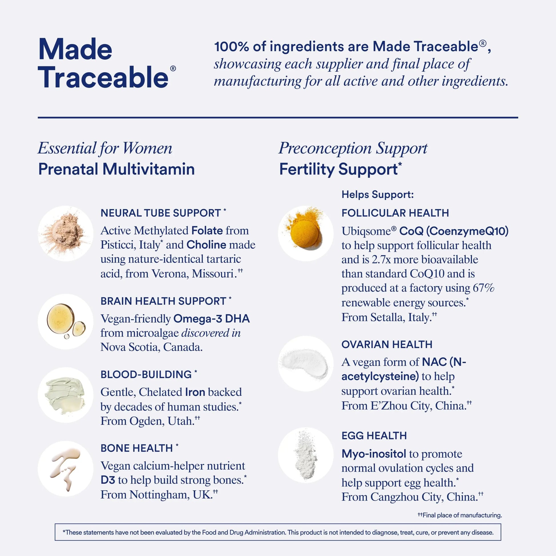 Ritual Preconception Bundle: Essential for Women Prenatal Multivitamin and Lemony Fertility Support Drink Mix Supplement with NAC, CoQ10, and Myo-Inositol. Vegan and Formulated to Support Her.* Ritual Au supplements