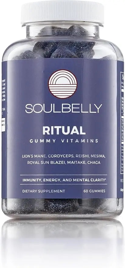 SOULBELLY Multi-Mushroom | Ritual Vitamin Gummies for Energy, Focus and Immune Balance | Vegan | Gluten-Free | Non-GMO | 60 Count SOULBELLY Au supplements