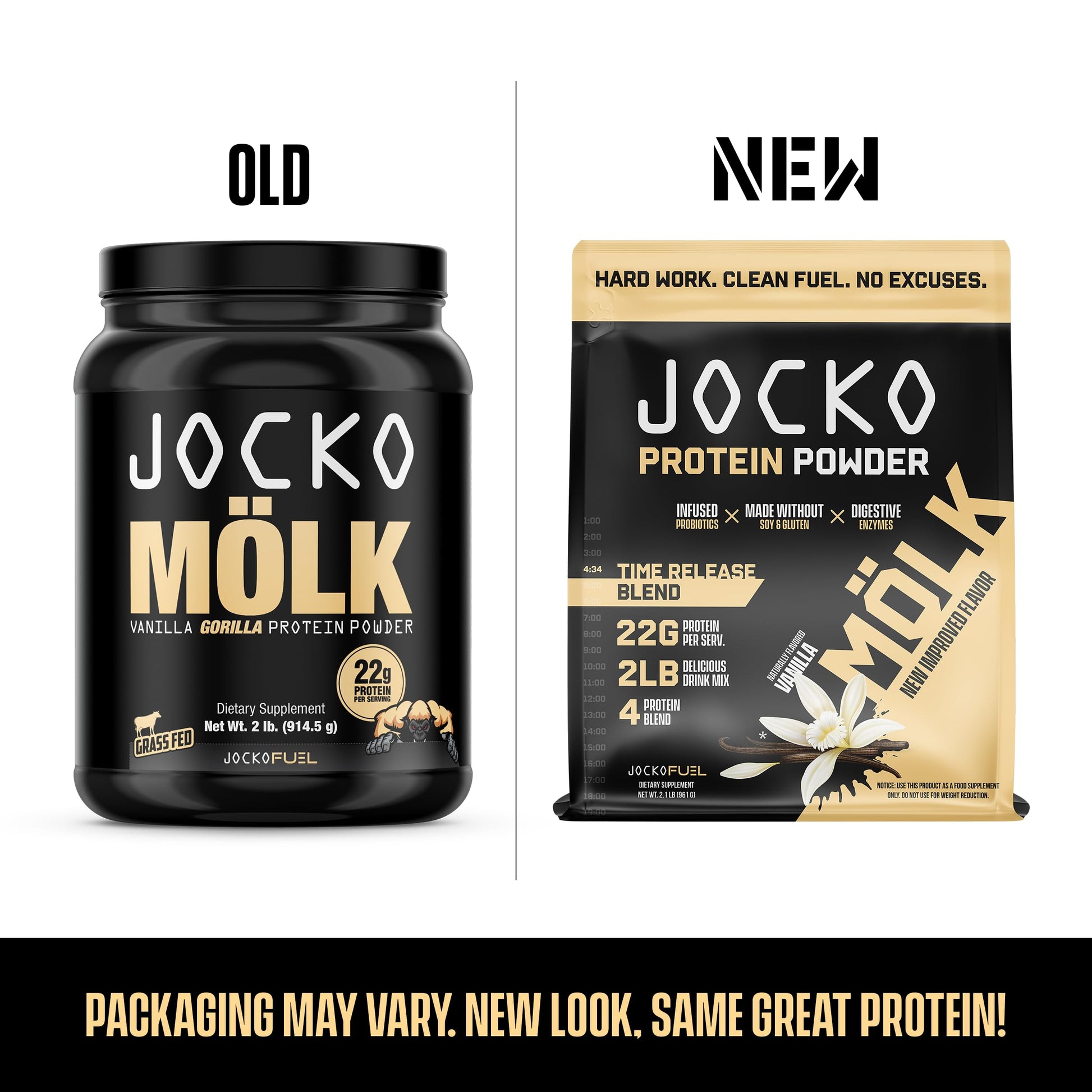Jocko Mölk Whey Protein Powder (Vanilla) - Keto, Probiotics, Grass Fed, Digestive Enzymes Jocko Fuel Au supplements