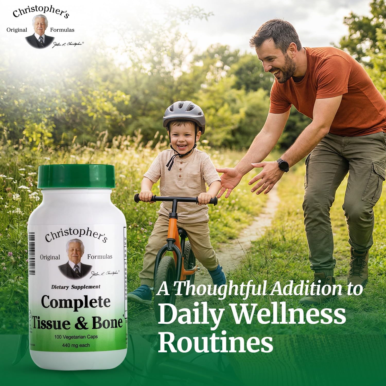 Christopher's Original Formulas Complete Tissue & Bone Formula – 100 VCaps | Herbal Support for Bones & Connective Tissue - Pack of 2 Christopher's Original Formulas Au supplements