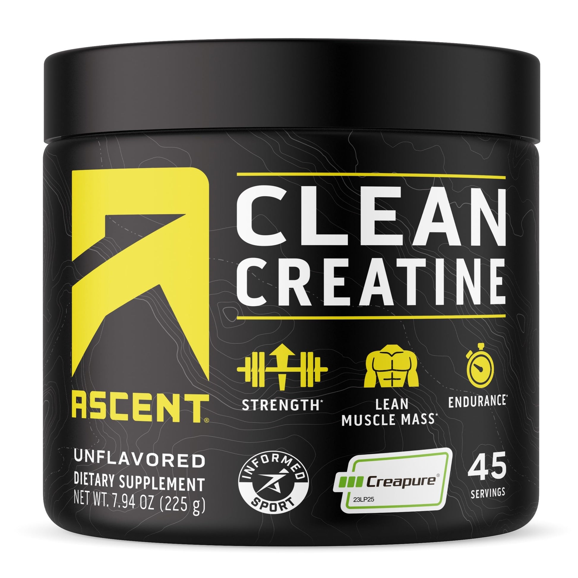 Ascent Clean Creatine Monohydrate Powder - 5G Per Serving, Creapure Creatine Supple Ascent Au supplements