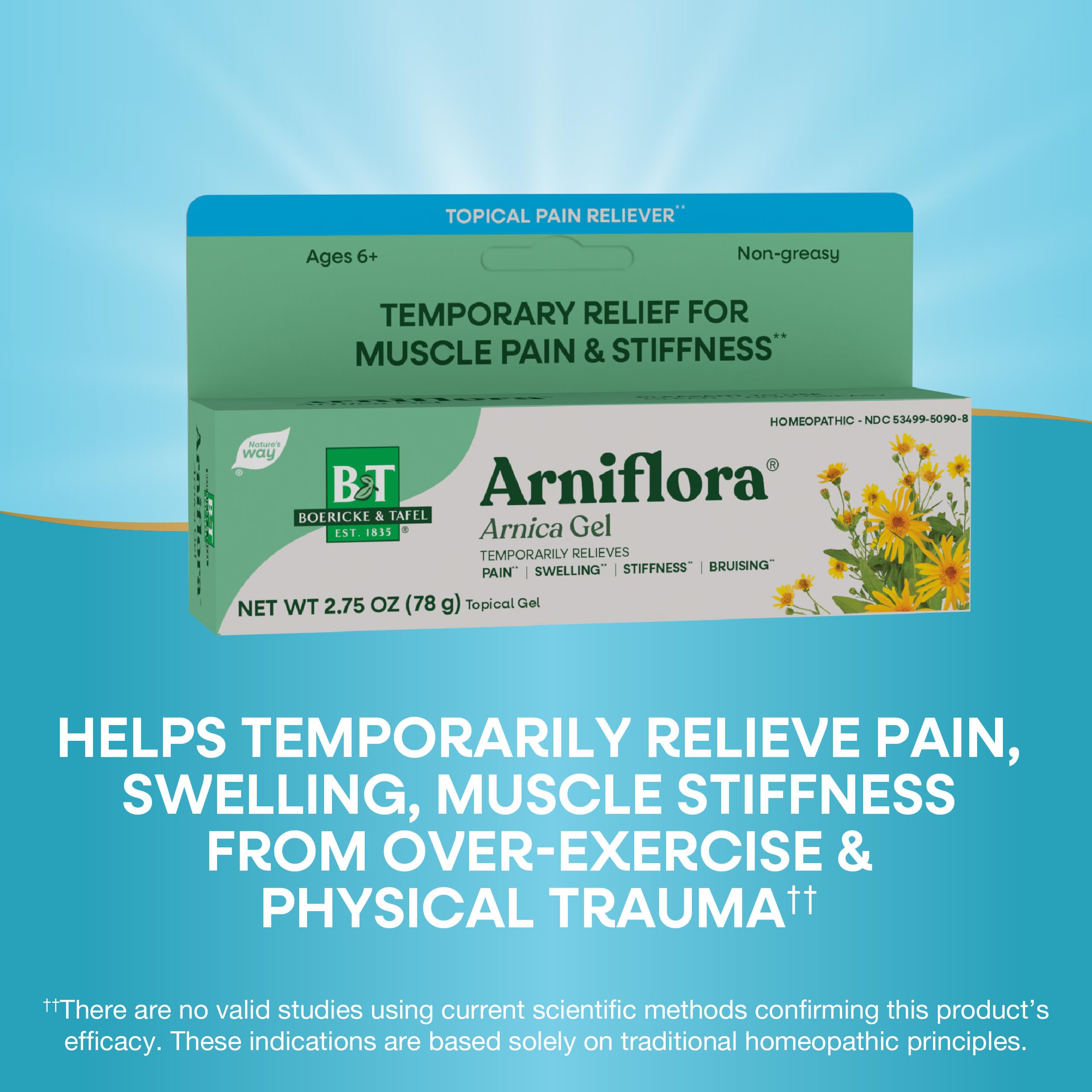 Nature's Way Boericke & Tafel Arniflora Arnica Gel, Temporarily Relieves Pain*, Swelling*, Stiffness*, 2.75 Oz (Packaging May Vary) Nature's Way Au supplements