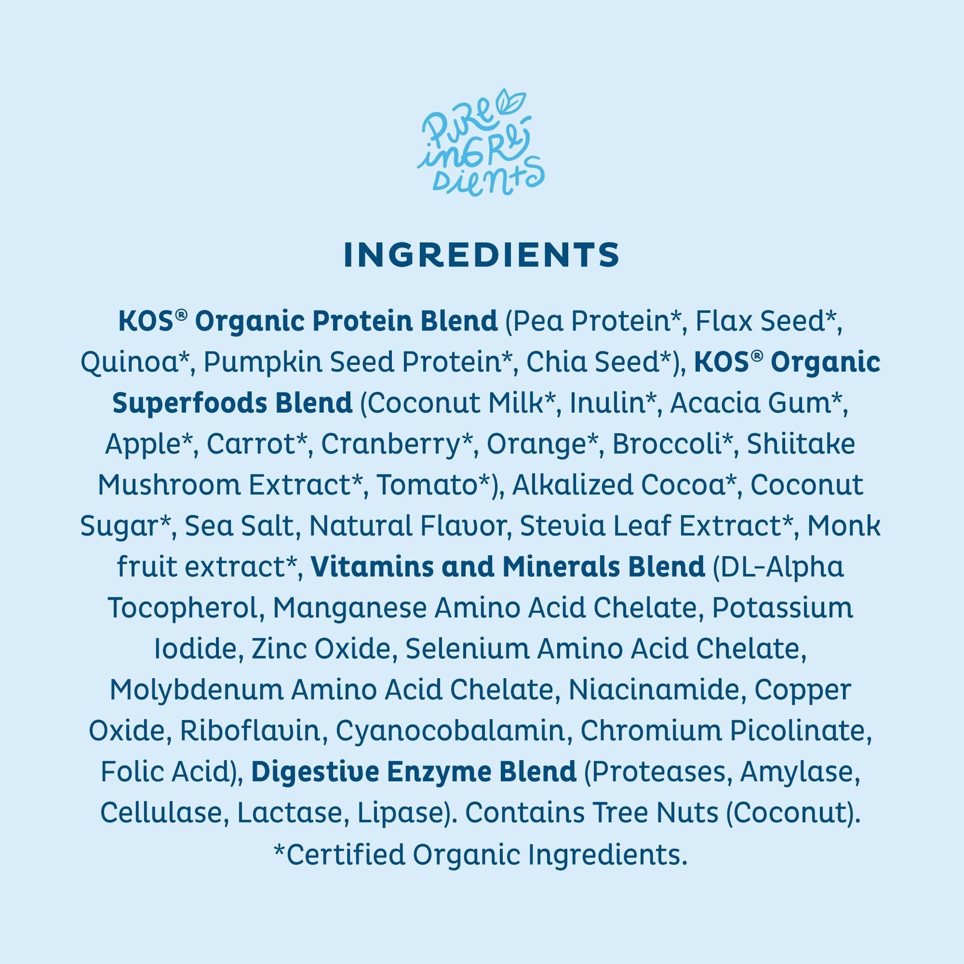 KOS Plant Based Protein Powder, Blueberry Muffin - Organic Pea Protein Superfood KOS Au supplements