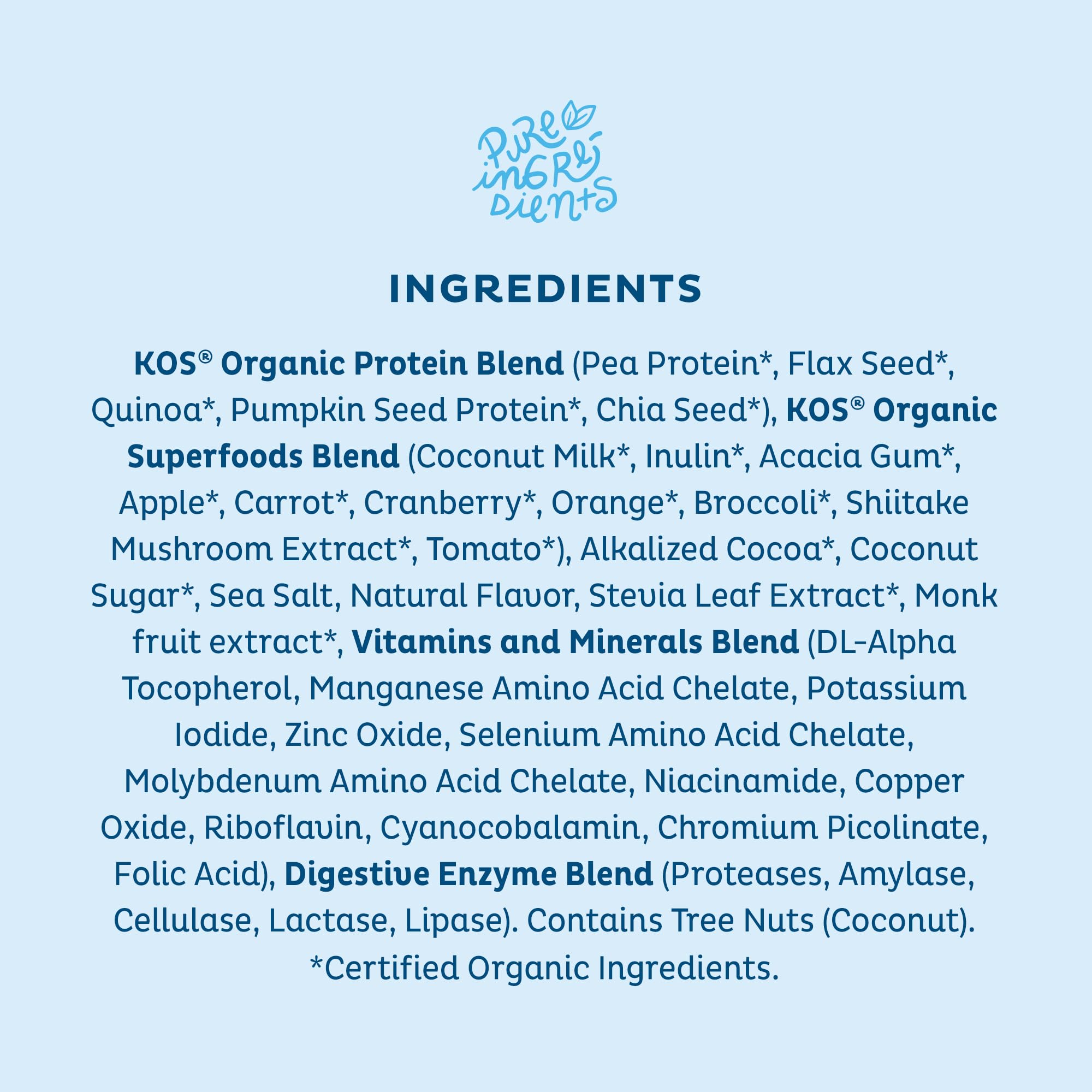 KOS Plant Based Protein Powder, Blueberry Muffin - Organic Pea Protein Superfood KOS Au supplements