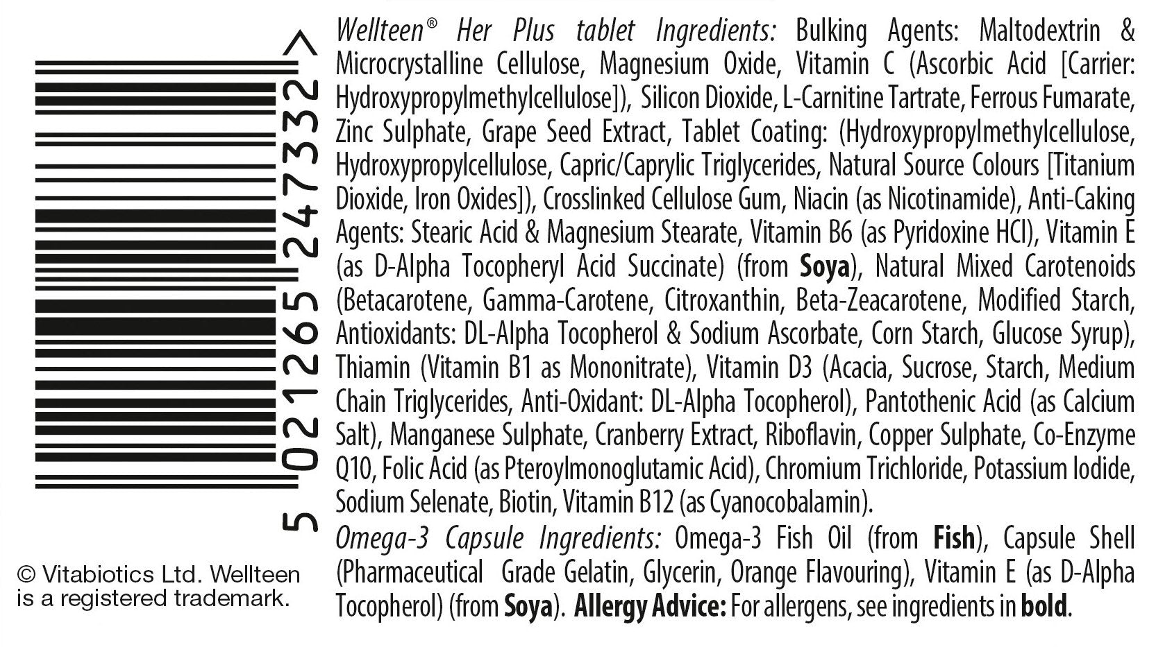 Vitabiotics Wellteen Her Plus - 56 Tablets/Capsules, 56 Count (Pack of 1) Wellteen Au supplements