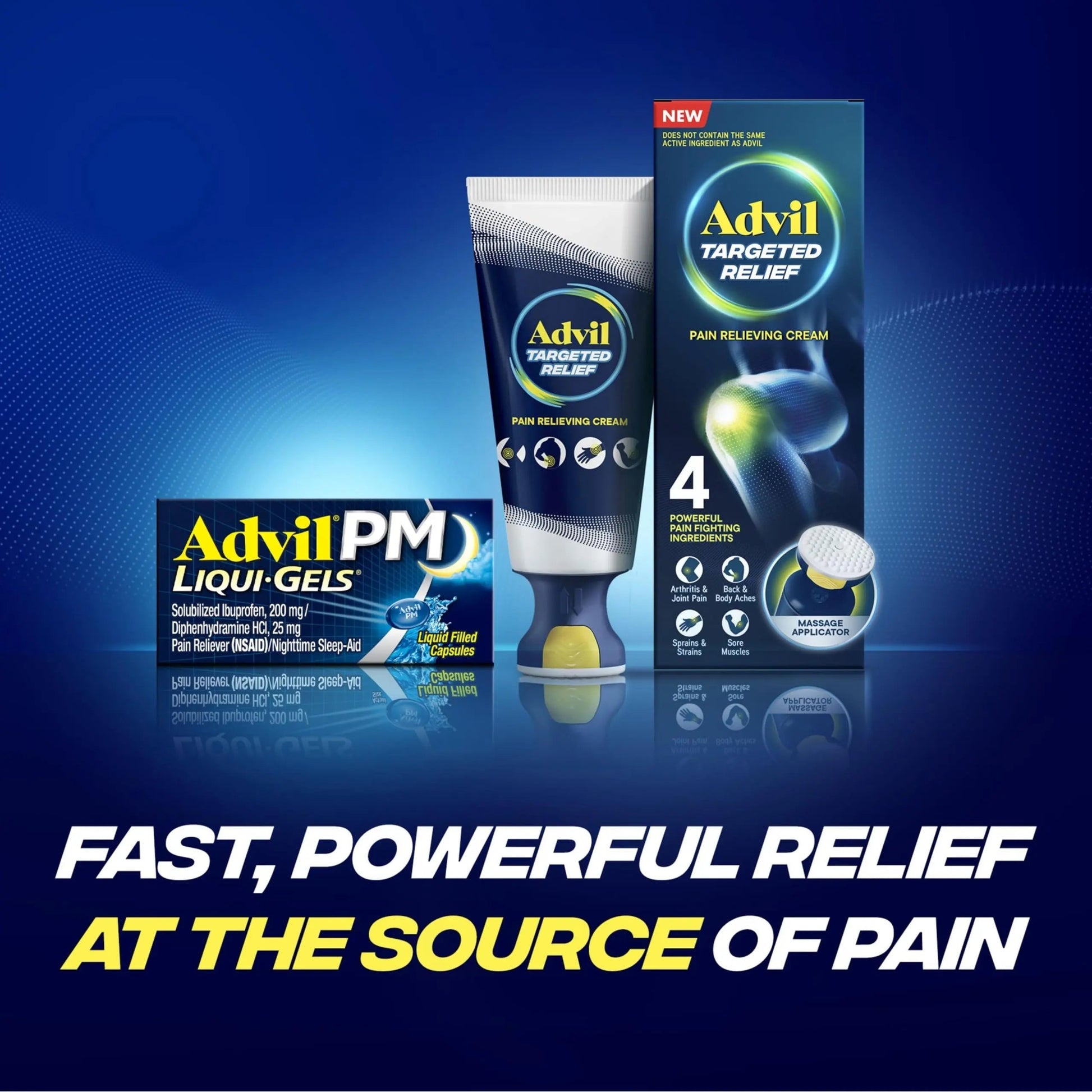 Advil PM Liqui-Gels Pain Reliever and Nighttime Sleep Aid, Pain Medicine with Ibuprofen for Pain Relief and Diphenhydramine HCL for a Sleep Aid - 2x80 Liquid Filled Capsules Advil Au supplements